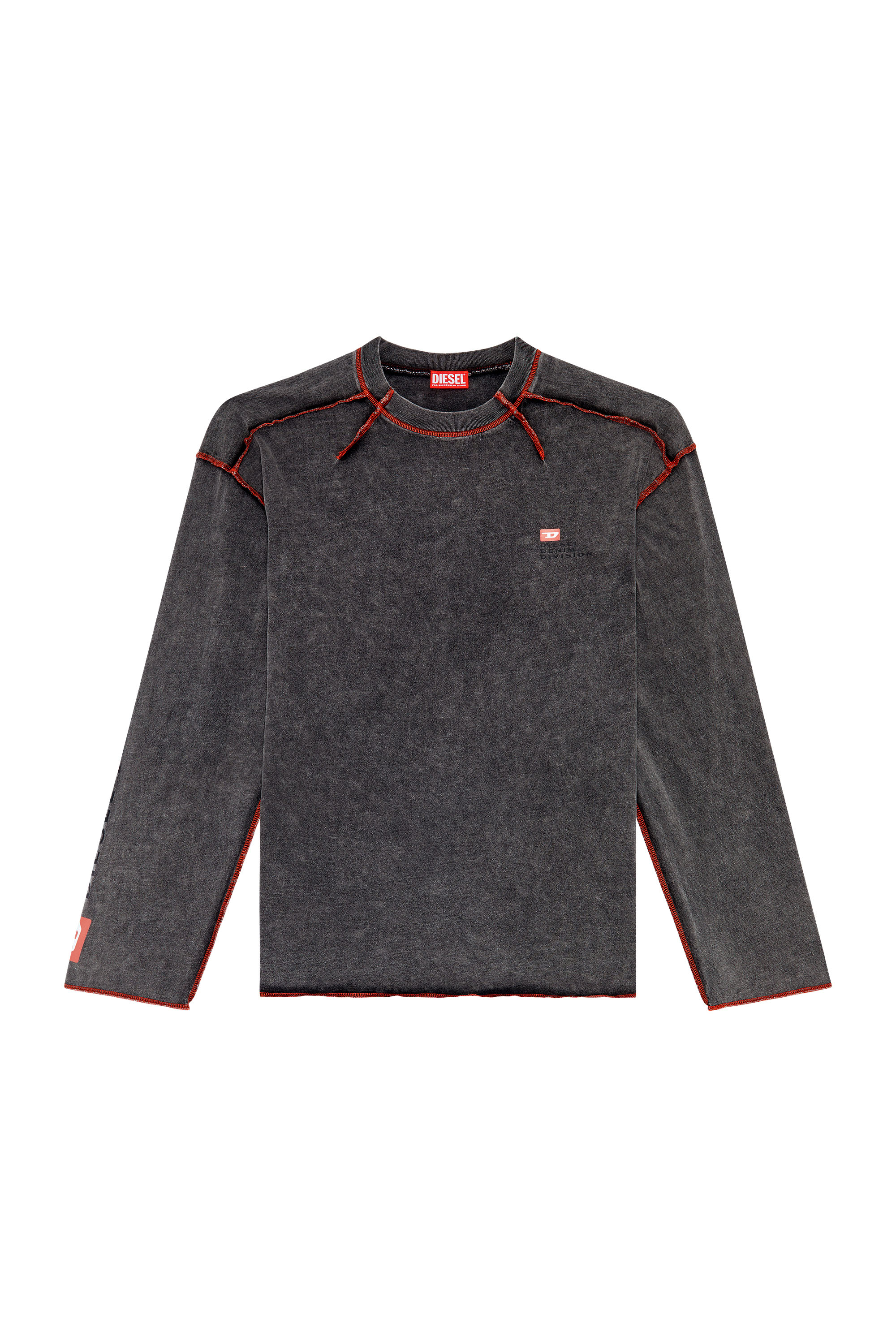 Diesel - T-WEEK-LS, Dark grey - Image 3