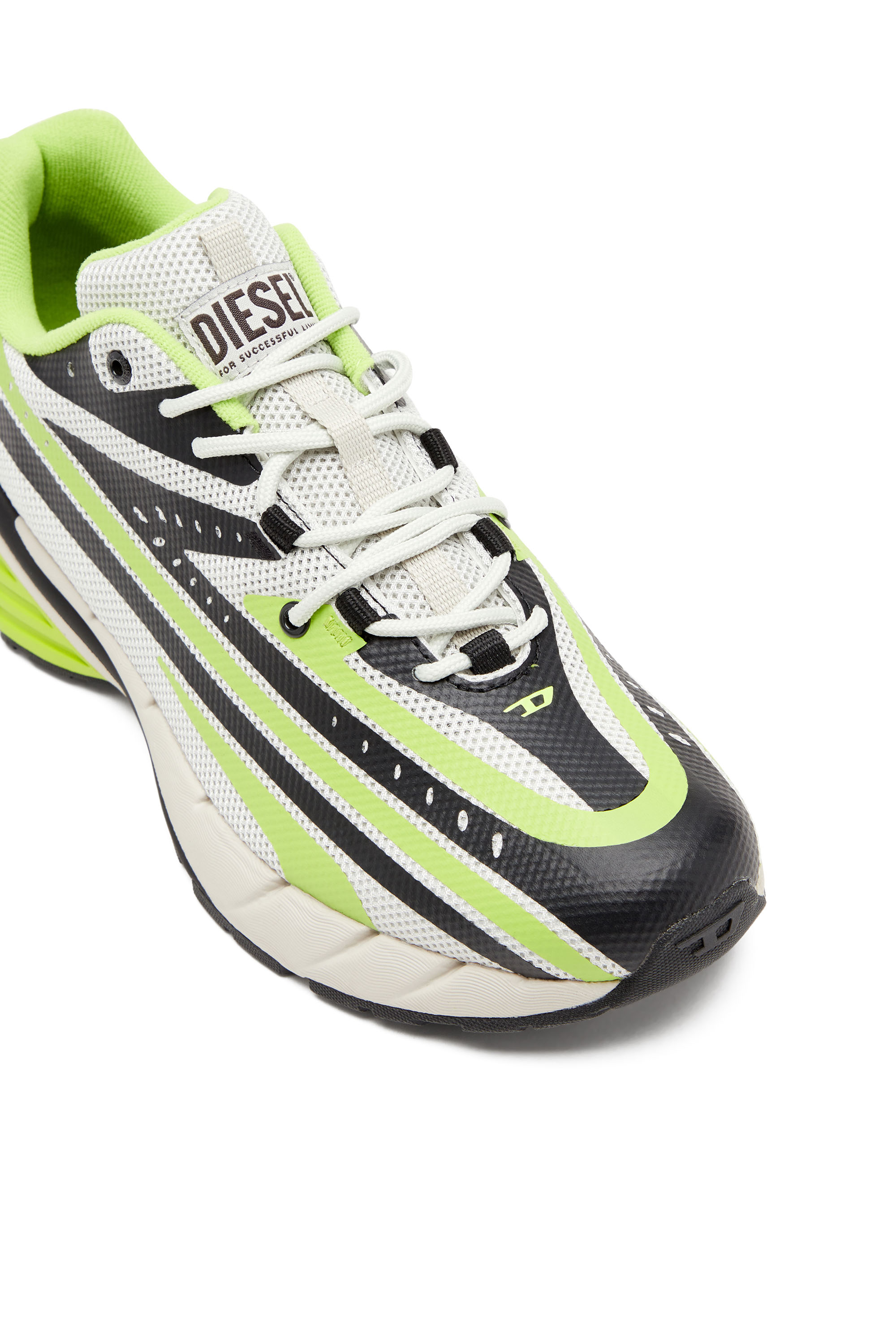 Diesel - D-AIRSPEED LOW, Man D-Airspeed Low-Striped sneakers in coated mesh in Multicolor - Image 7