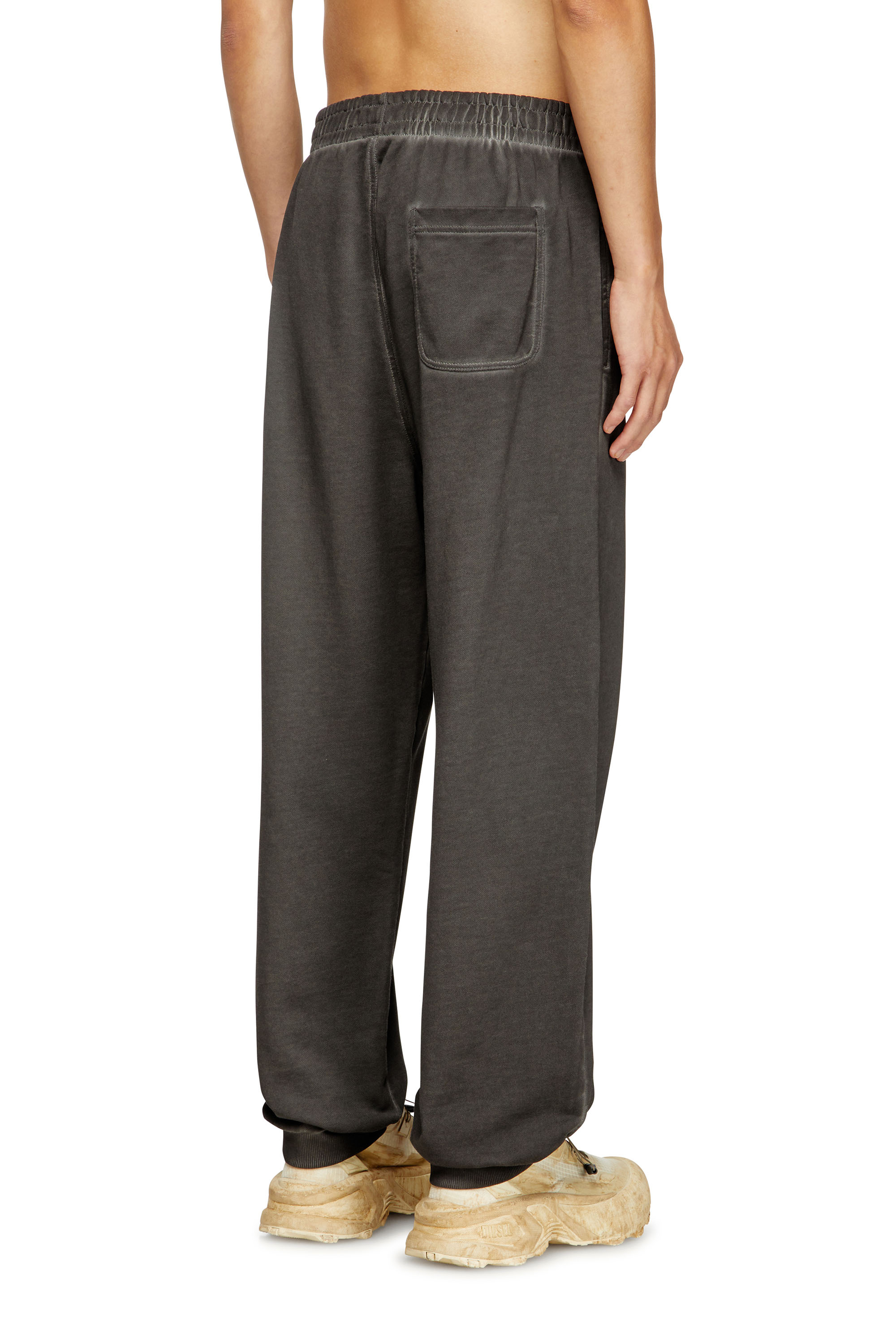 Diesel - P-MARKY-CUFF-T1, Man's Cotton joggers with drawstring waist in Dark grey - 4
