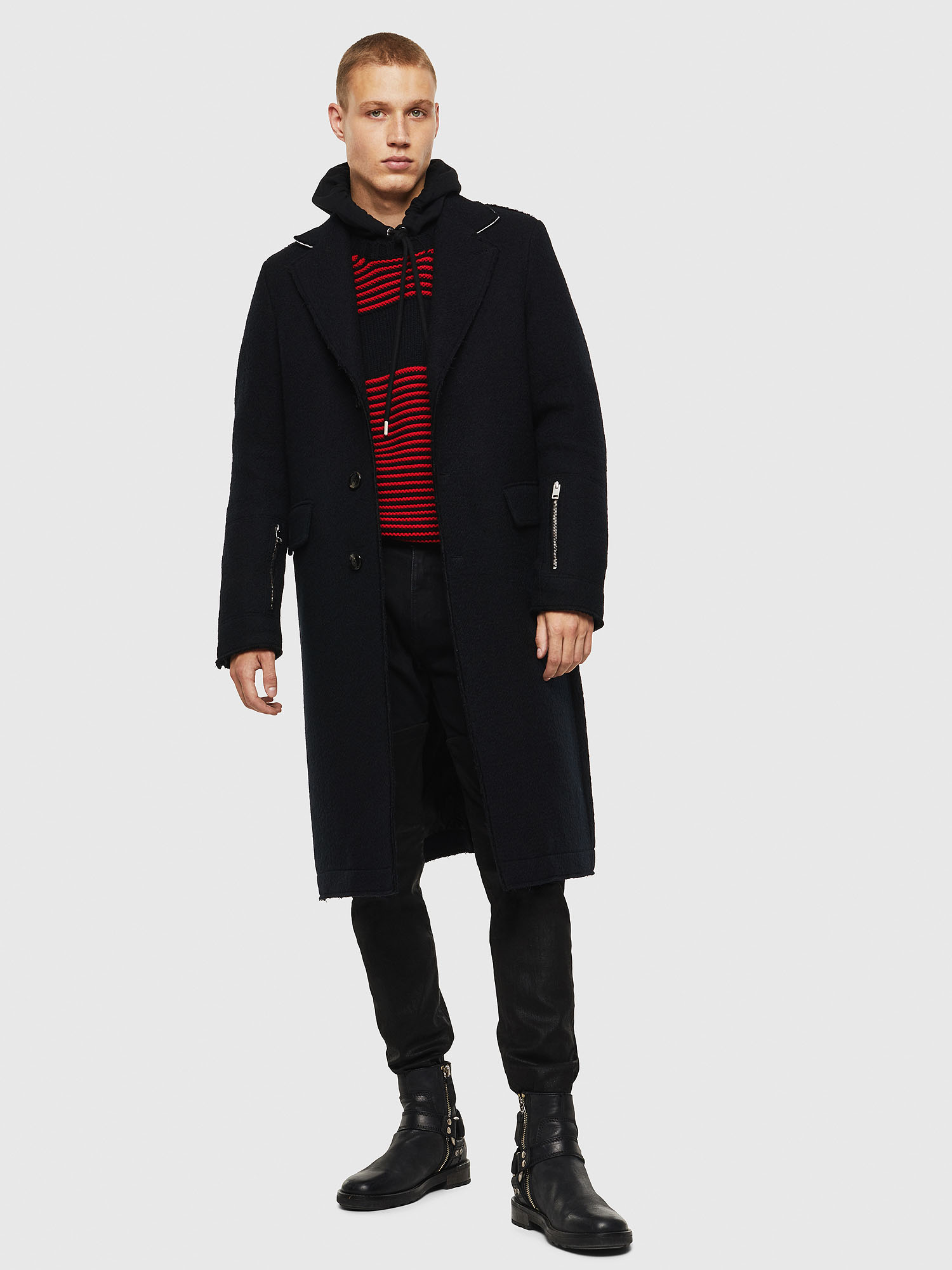 W-BOGART Man: Raw-edge coat in wool blend | Diesel