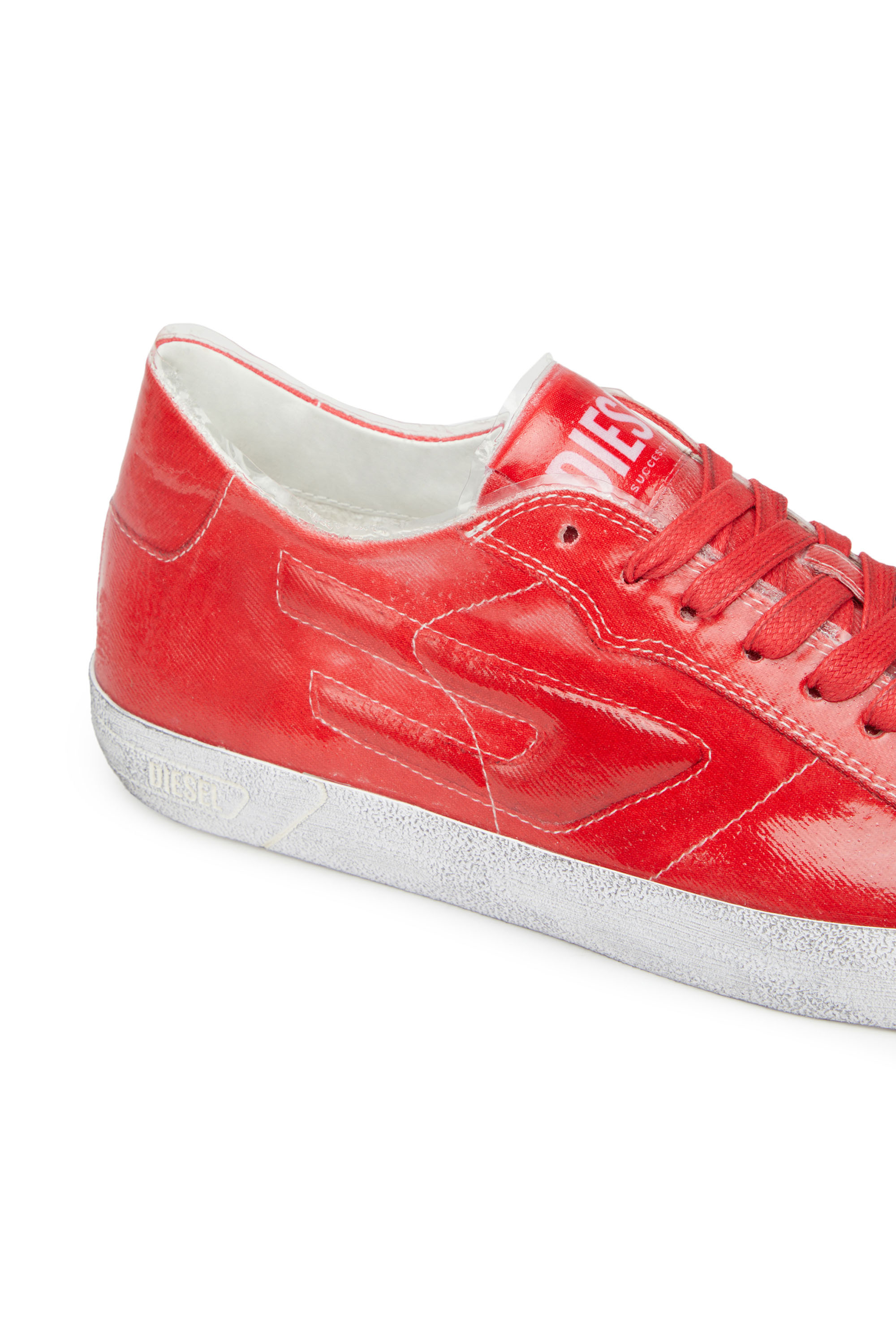Diesel - S-LEROJI LOW W, Woman's S-Leroji Low W - Canvas sneakers with TPU overlay in Red - 6