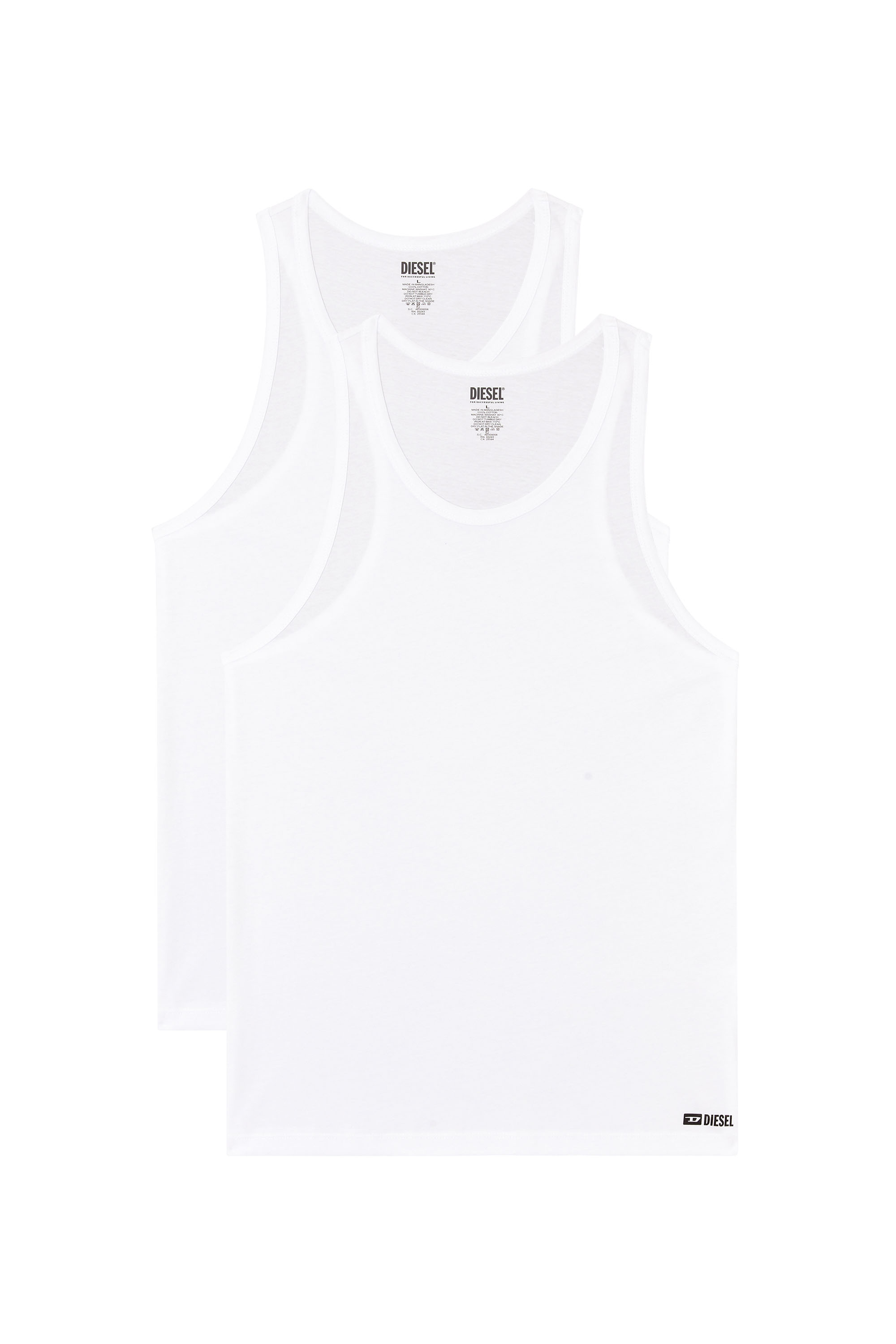 Diesel - WALTY-D-BOX-2PACK, Man's Two pack cotton tank vest in White - 2