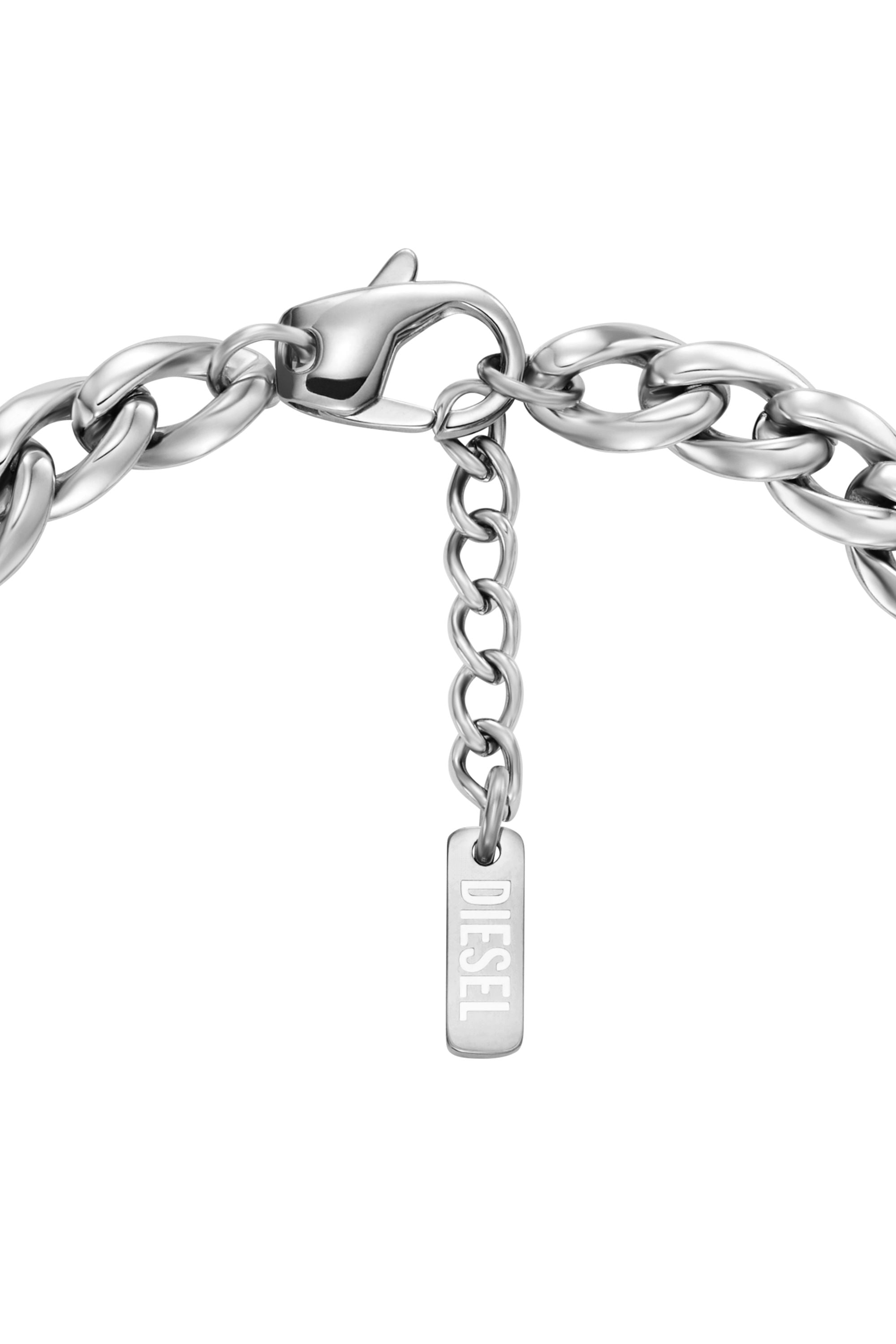Diesel - DX1721040, Unisex's Stainless Steel Chain Bracelet in Silver - 2