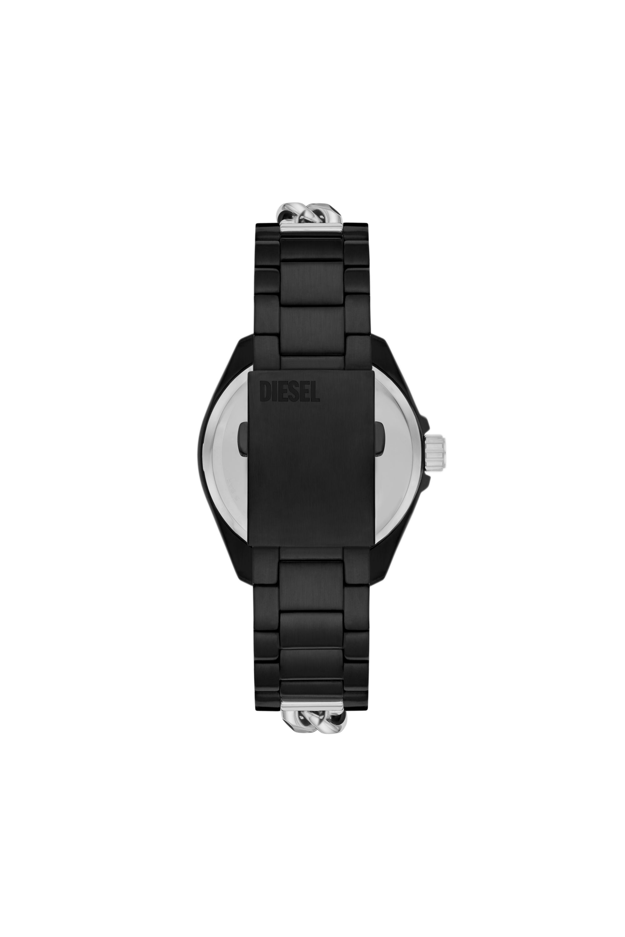 Man: Split Chronograph Leather Watch Black | DZ4610 Diesel