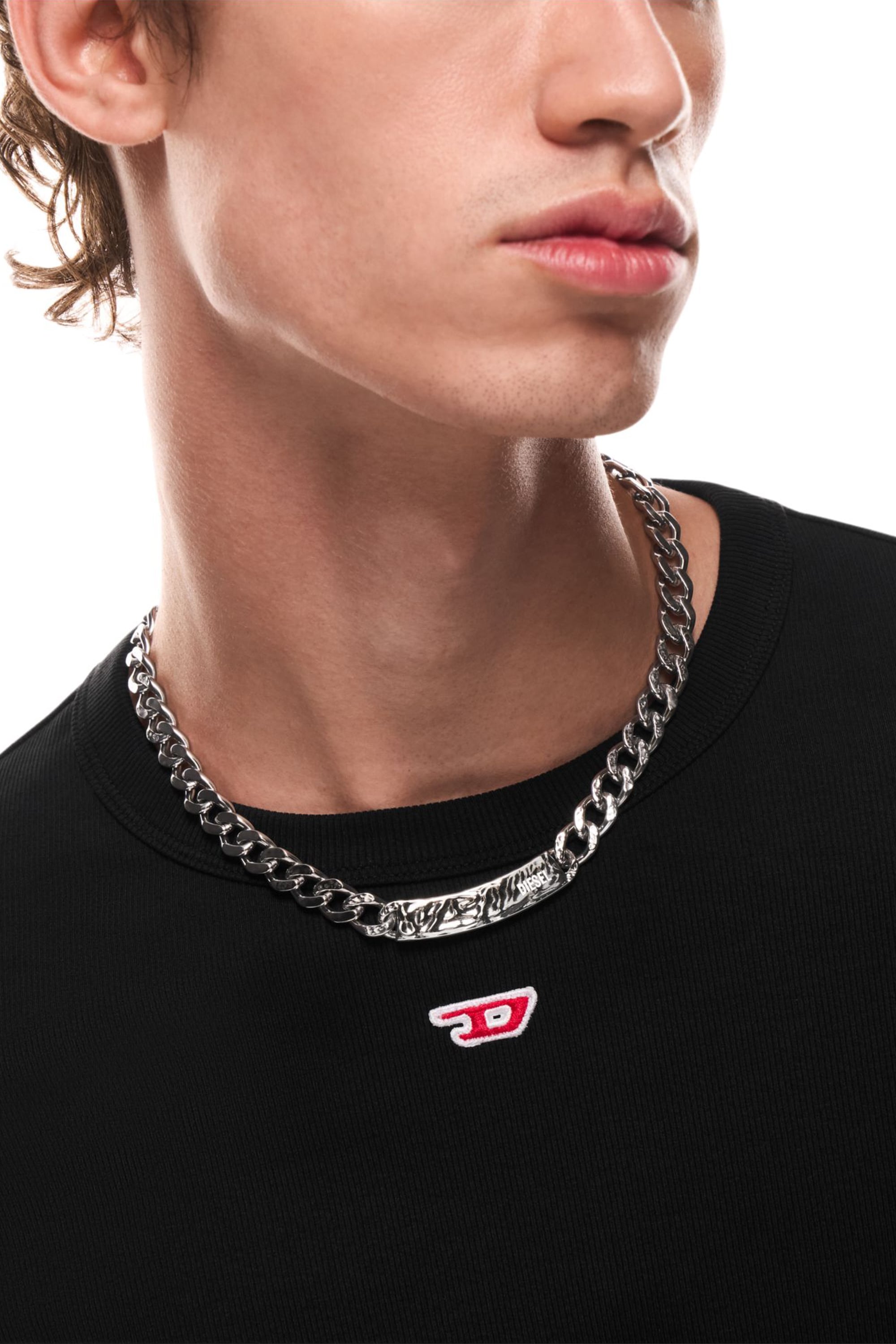 Diesel - DX1733040, Unisex's Stainless Steel Chain Necklace in Silver - 4