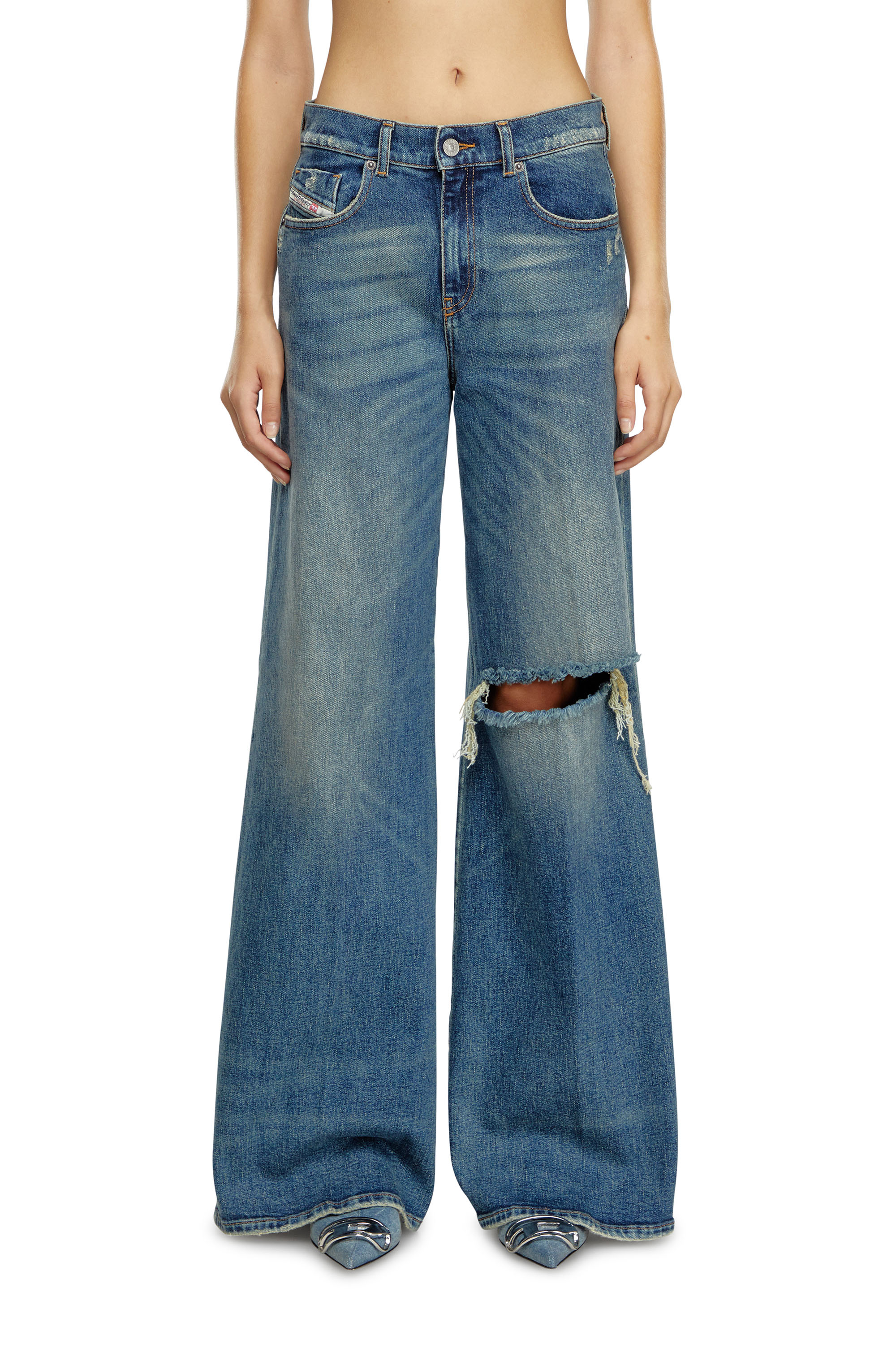 Diesel - Woman's Bootcut and Flare Jeans 1978 D-Akemi 007M5, Medium blue - 1