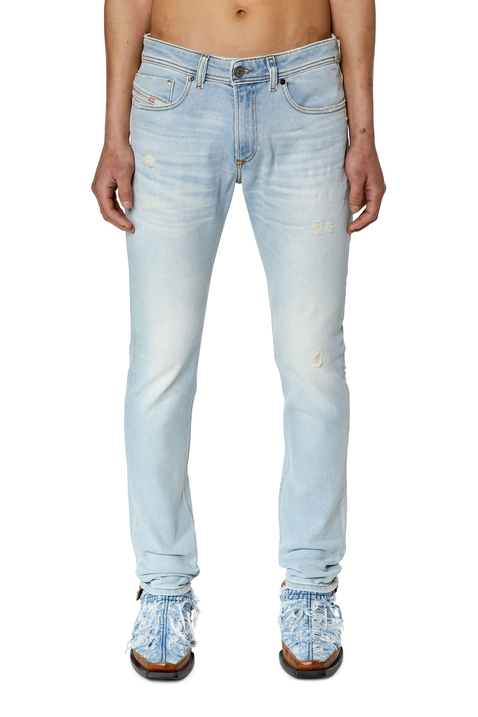 Diesel - 1979 Sleenker 09F14 Skinny Jeans, Light Blue - Image 1