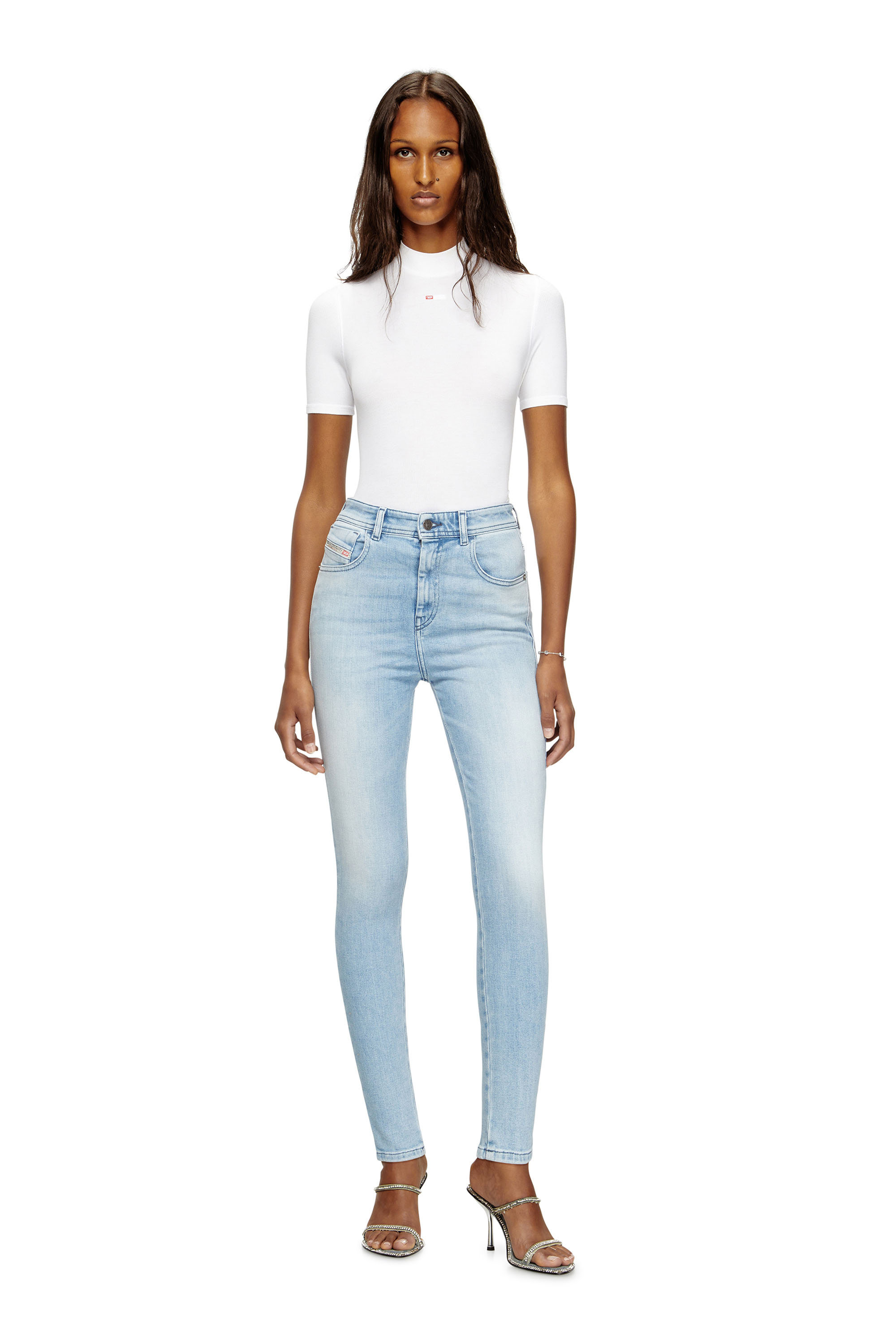 ★DIESEL★ 1984 Slender High Denim Pants Blue A0359809E9701 Women's Skinny Jeans | Light Blue | Diesel 1984 Slandy-High