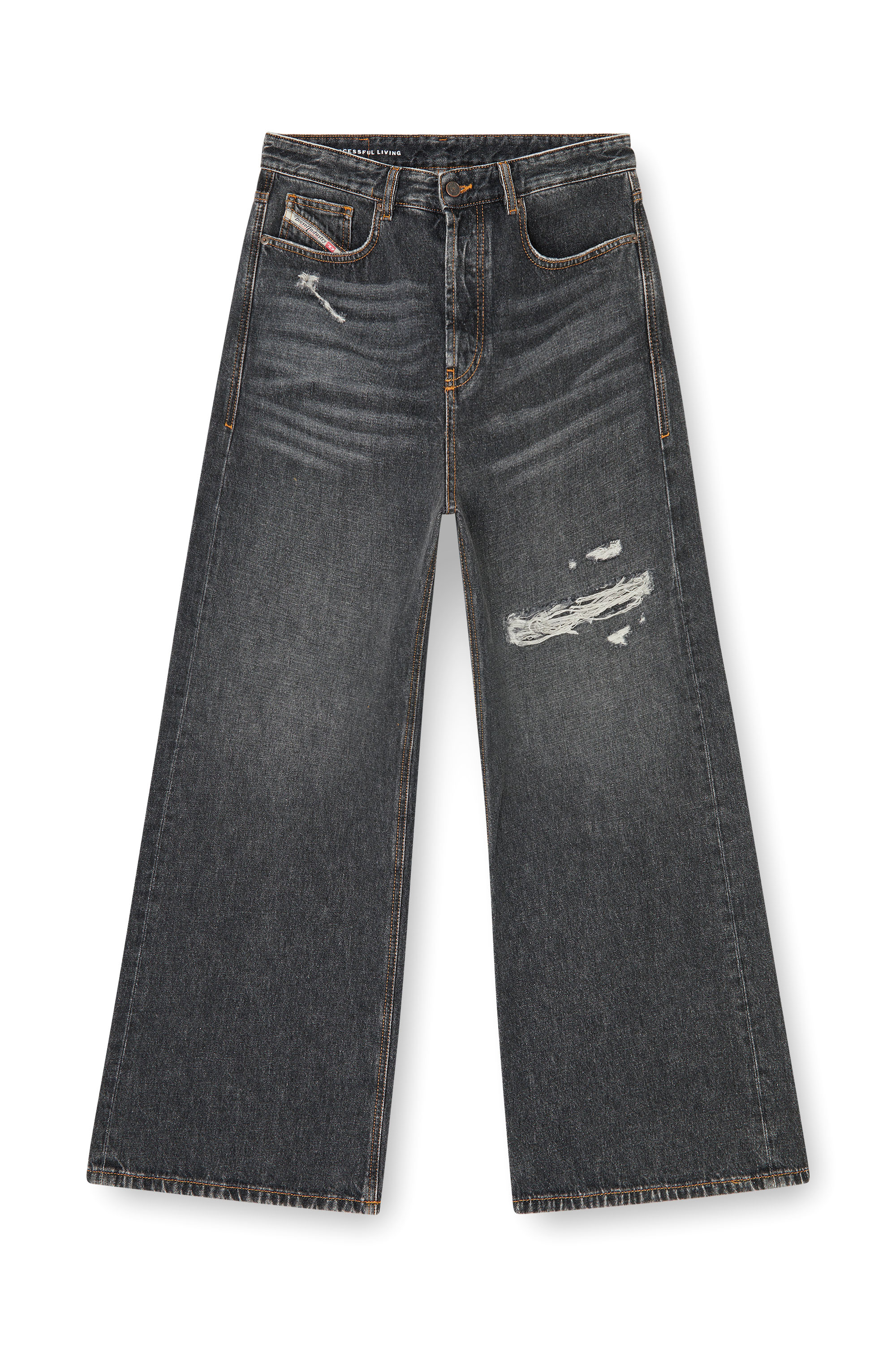 Diesel - Man's Relaxed Jeans D-Rise 007DN, Black/Dark grey - 6