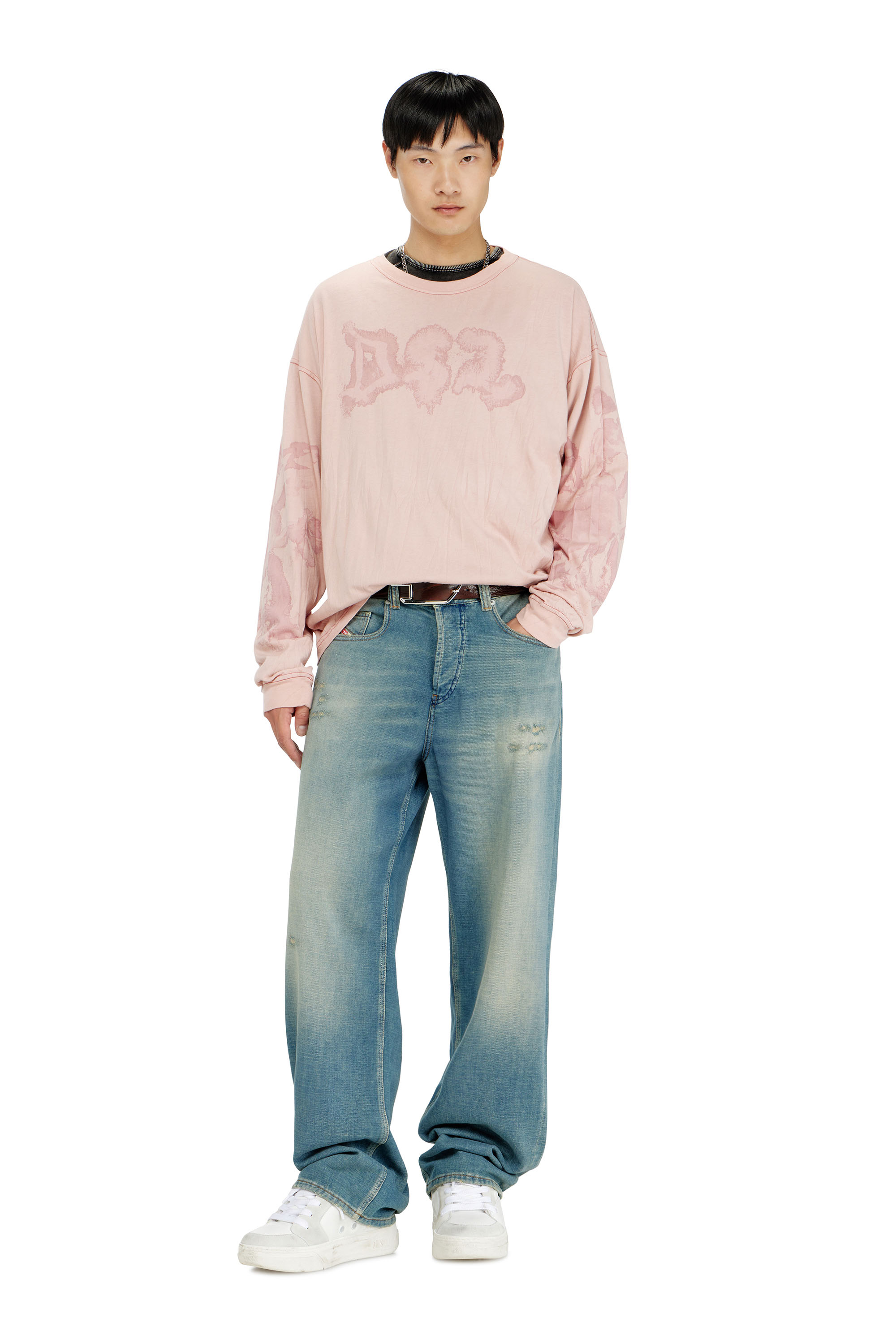Diesel - T-BOXT-LS-AA4, Man's Relaxed long sleeve tee with blotched print in null - 2