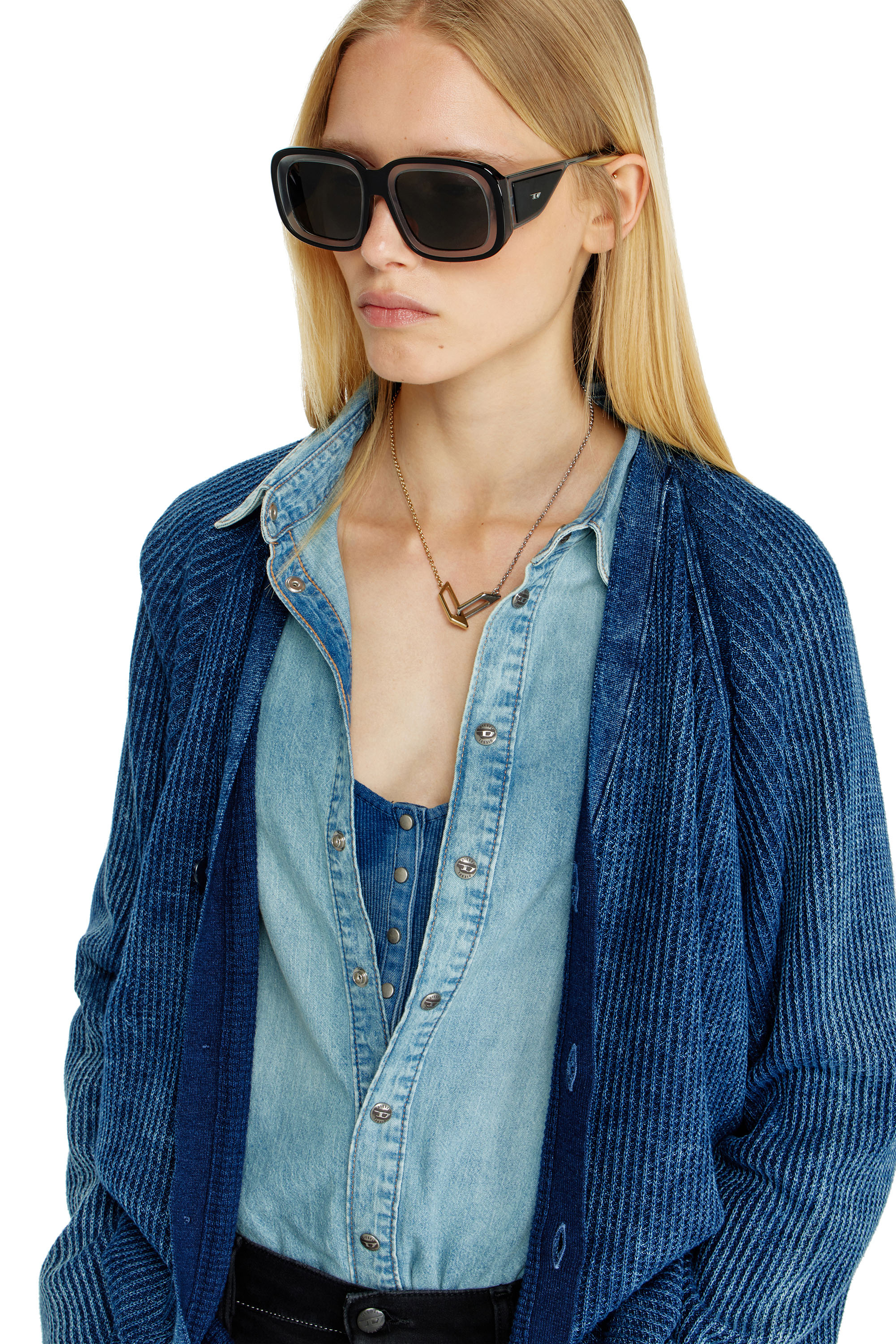 Diesel - 0DL2015U, Unisex's Square sunglasses in Black - 4