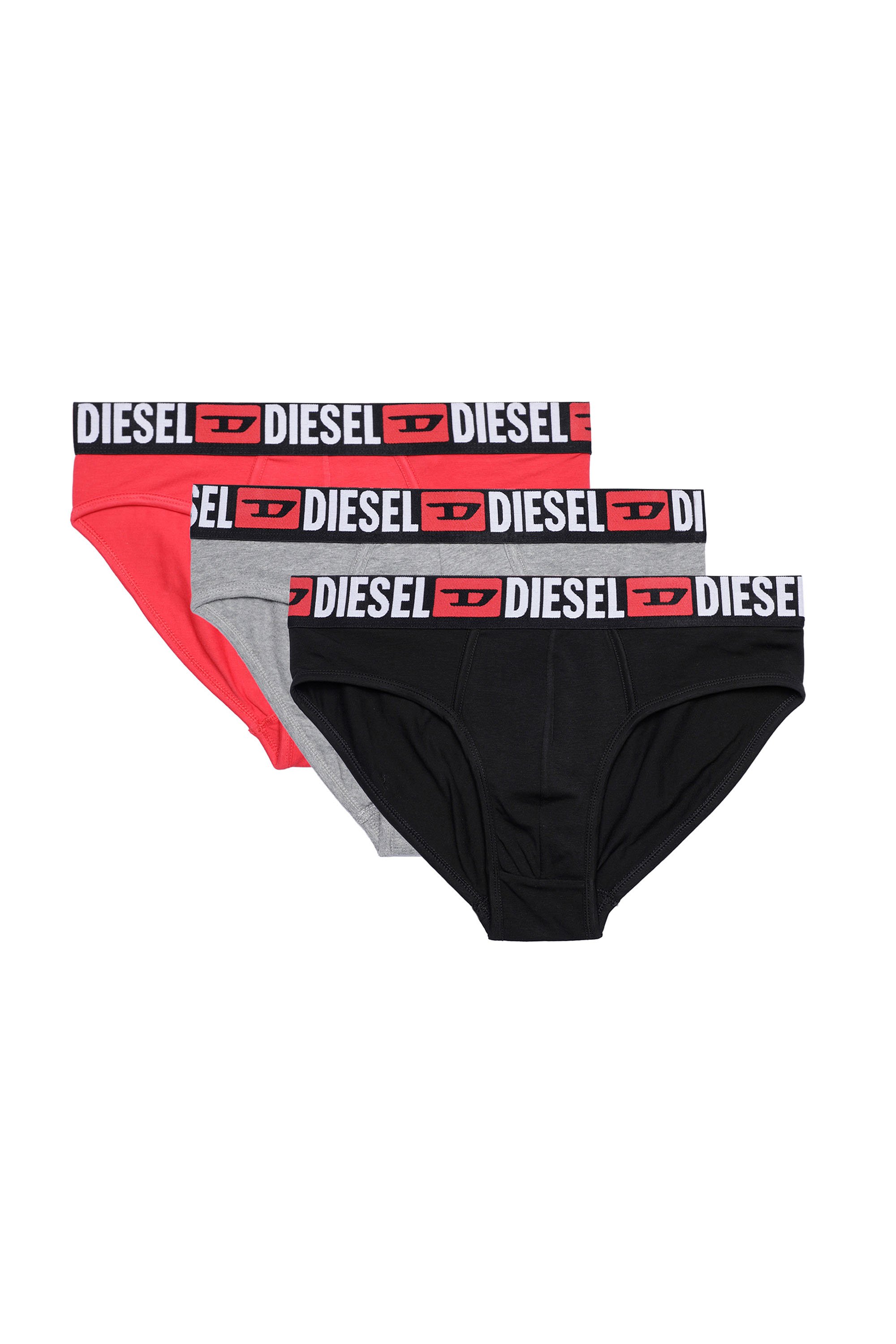 Diesel - UMBR-ANDRETHREEPACK, Man Three-pack of solid-colour briefs in Multicolor - Image 1