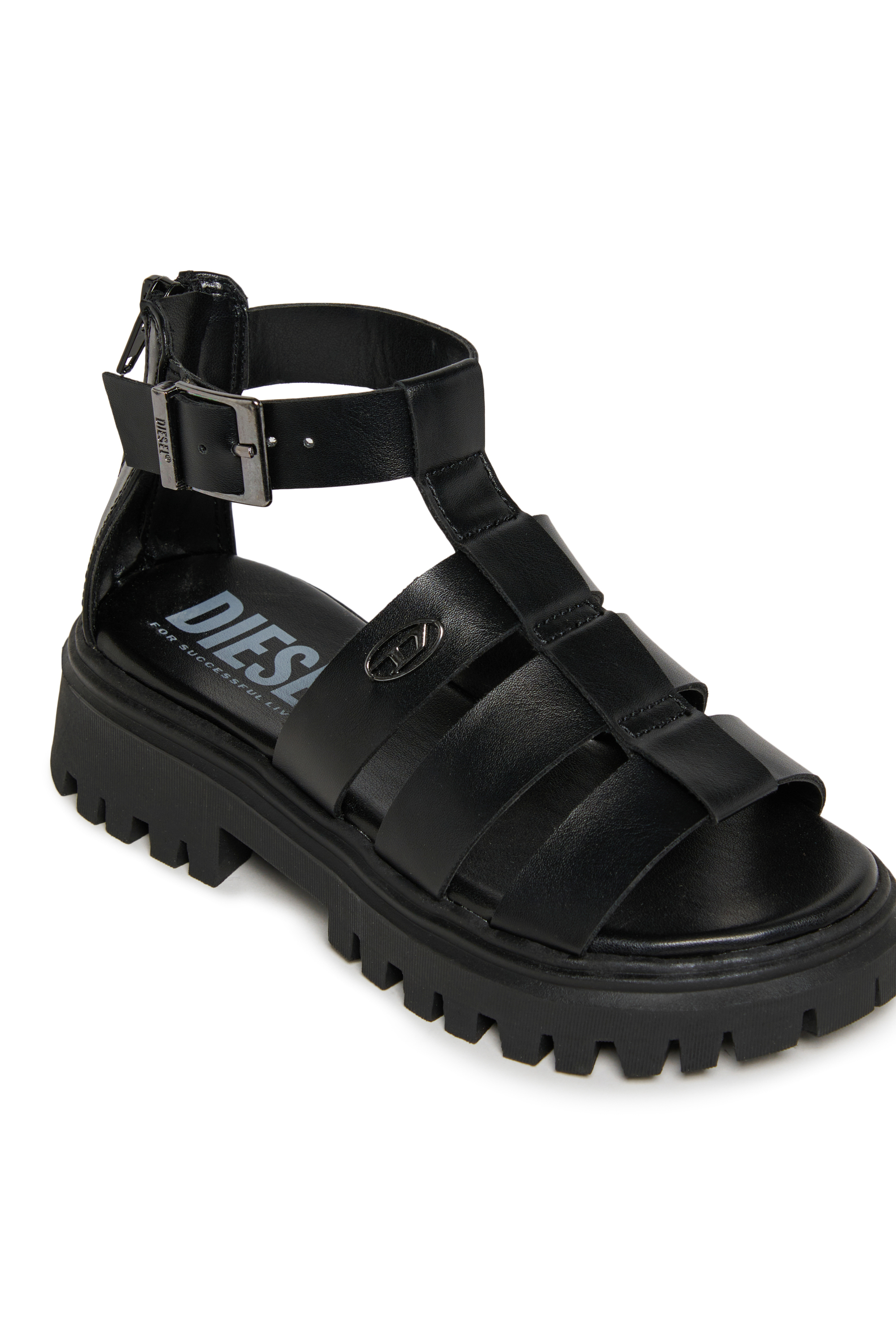 Diesel - D-SANSTRY, Woman's D-Sanstry- Chunky sandal with Oval D in Black - 4