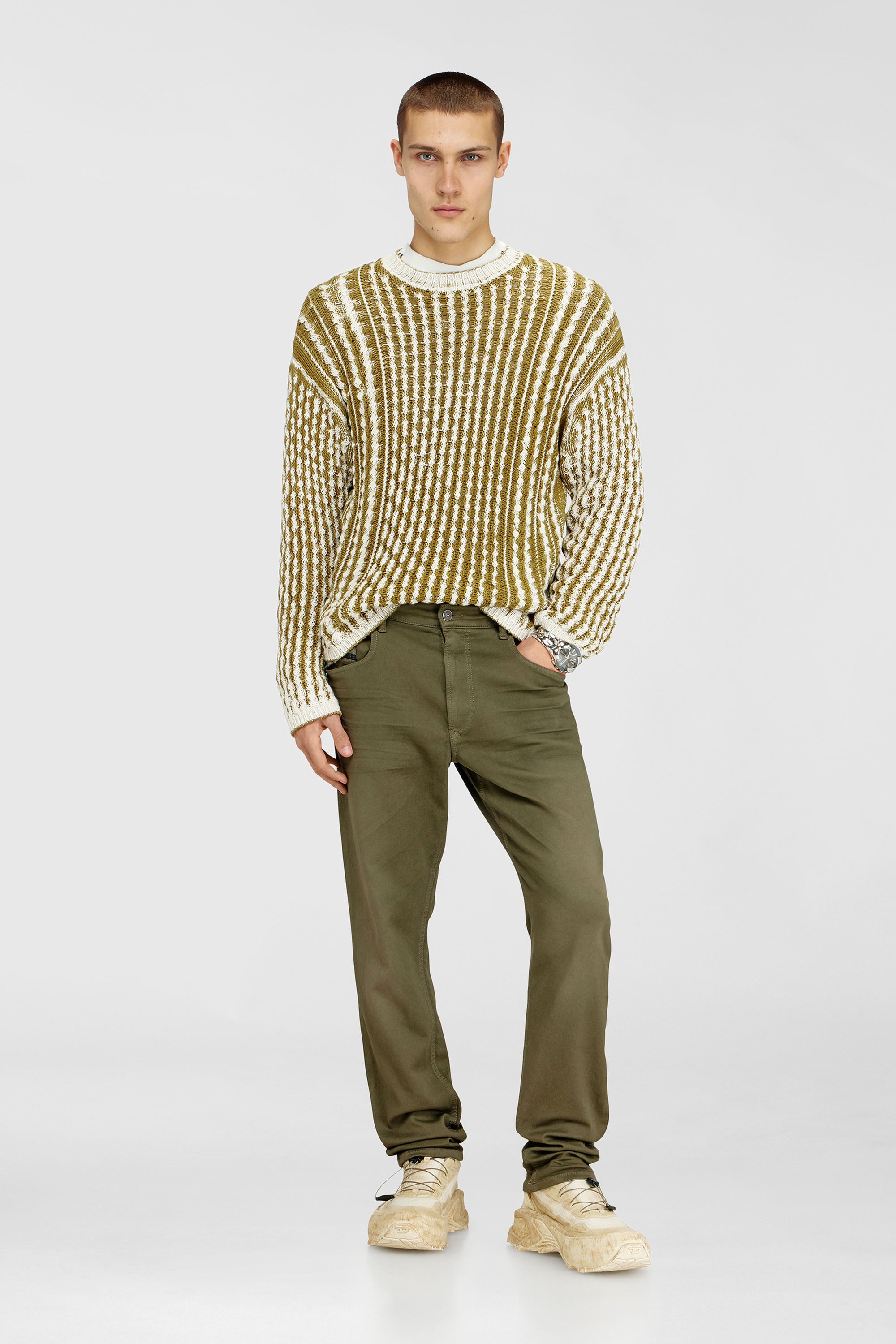 Diesel - Man's Regular 2032 D-Krooley-BW Joggjeans&reg; 0670M, Military Green - 2