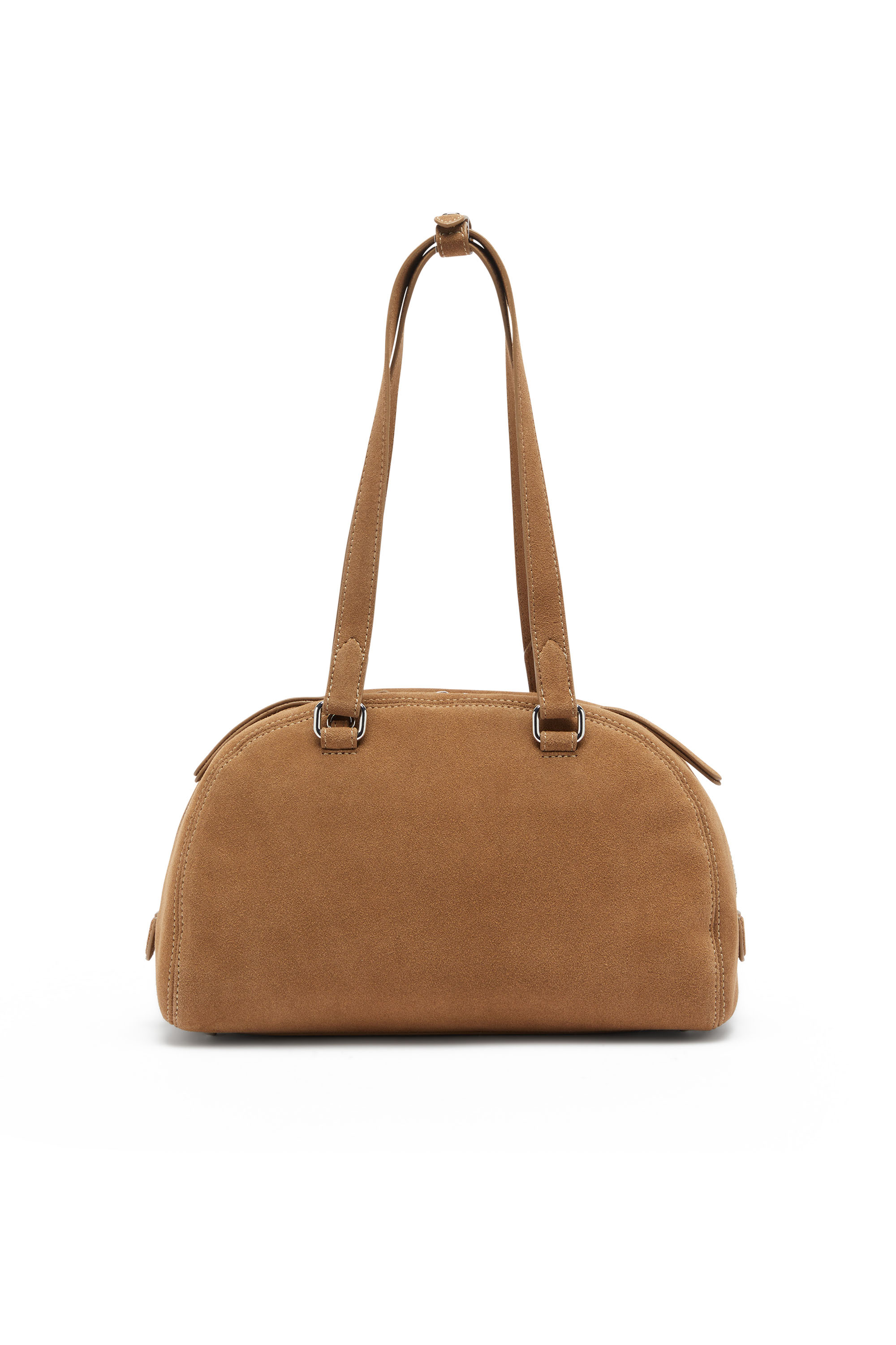 Diesel - 1DR DOME SHOULDER, Unisex's 1DR Dome-Suede shoulder bag with Oval D logo in Beige - 3