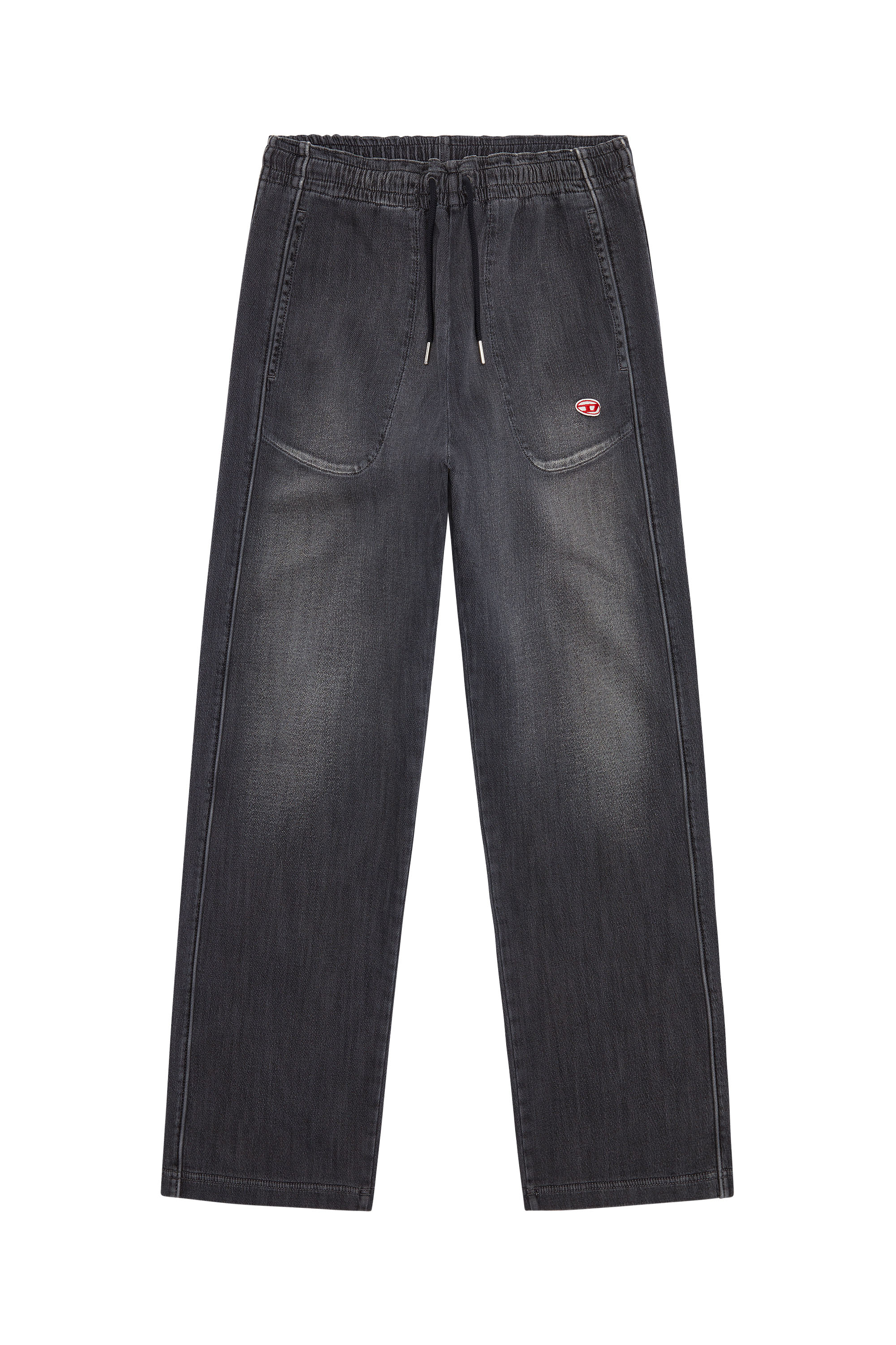 Diesel - Straight D-Martians Track Denim 09E30, Black/Dark grey - Image 6