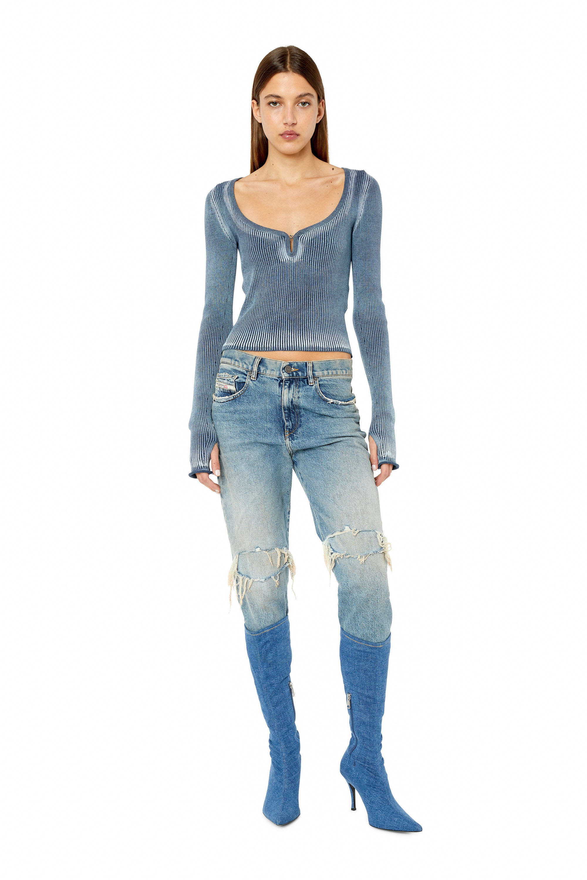 Diesel - 2016 D-Air 007M8 Boyfriend Jeans, Medium blue - Image 4