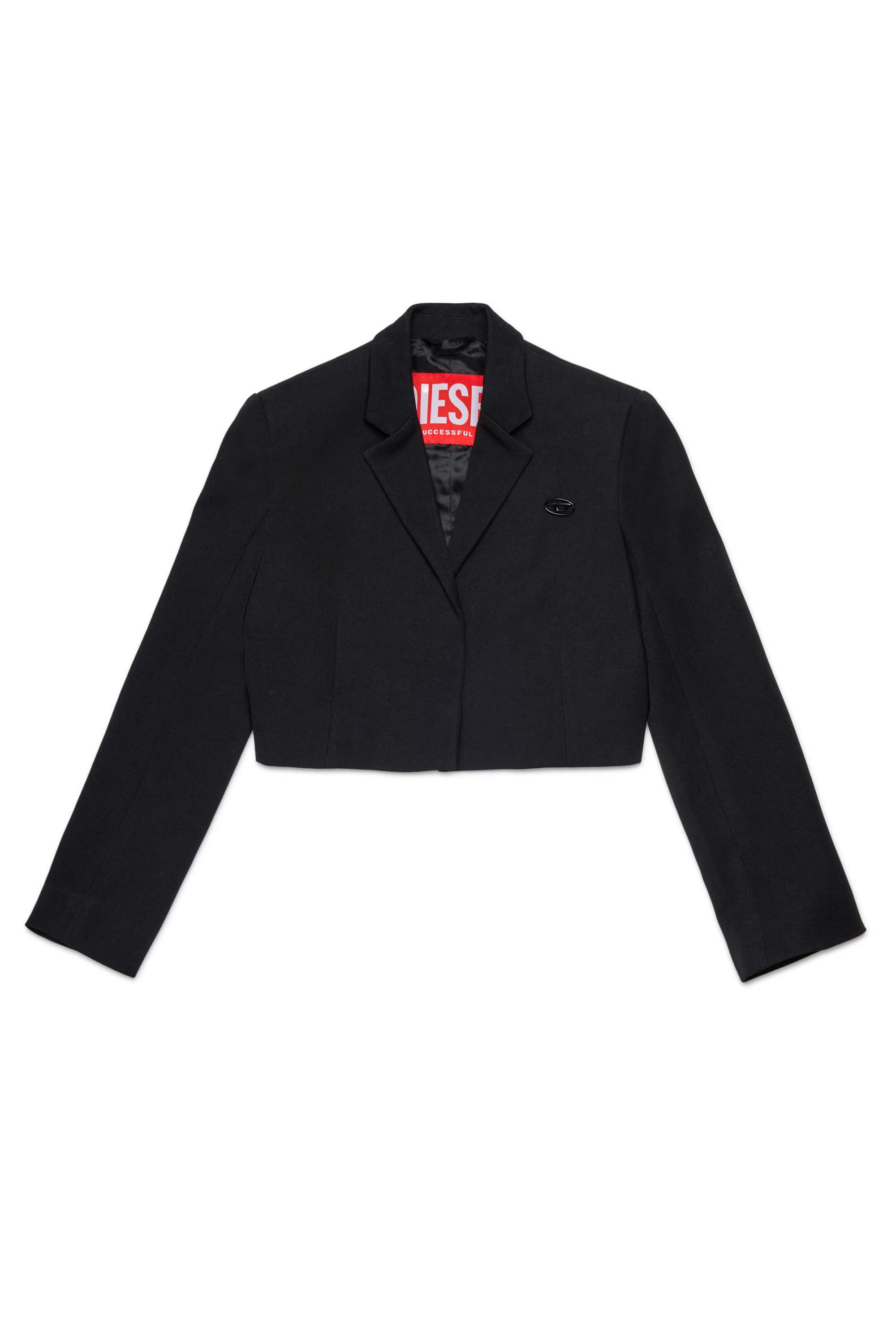 Diesel - JGMILLAP1, Woman's Short jacket with lapels in Black - 1