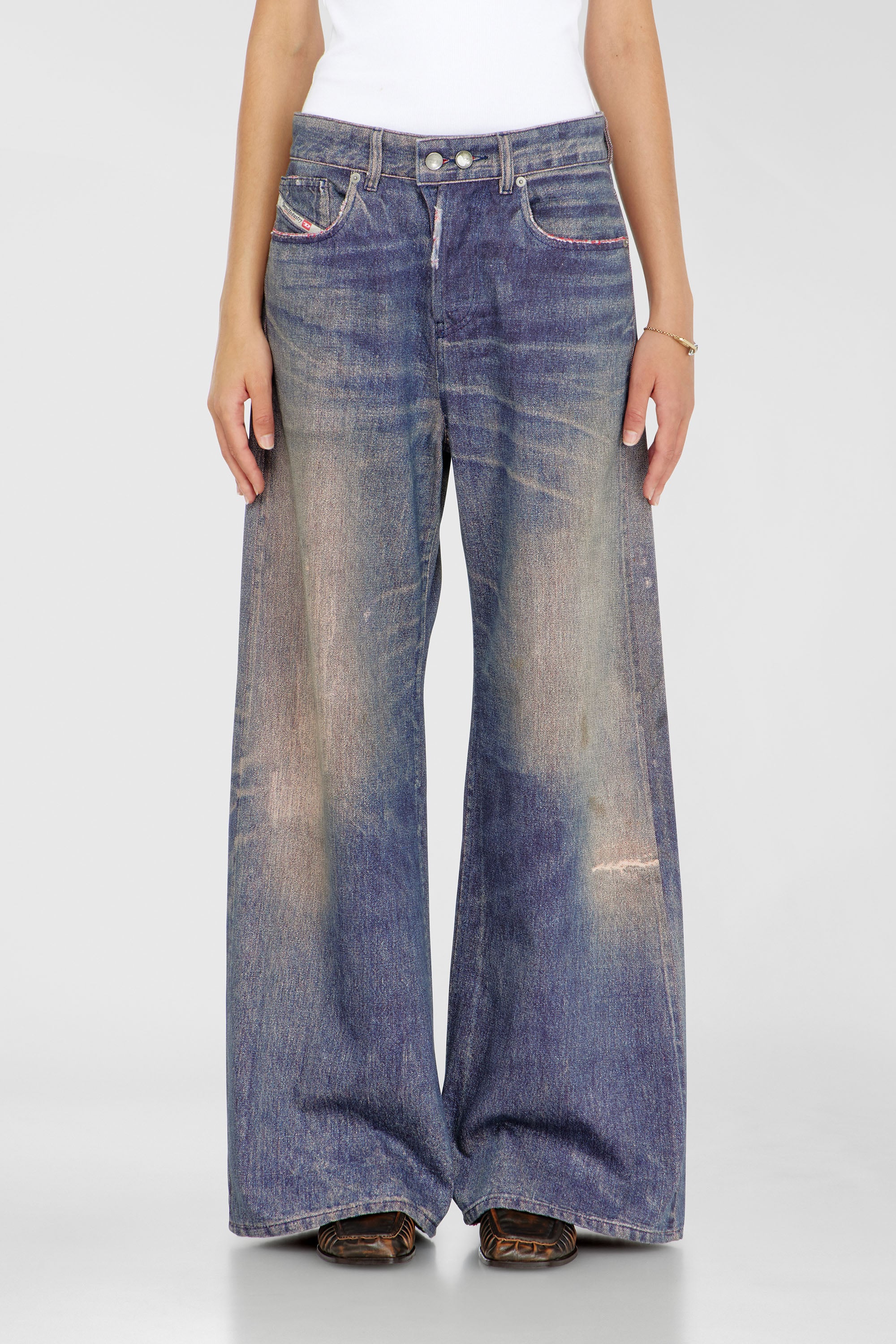 Diesel - Woman's Relaxed Jeans 1996 D-Sire 09P95, Dark Blue - 2