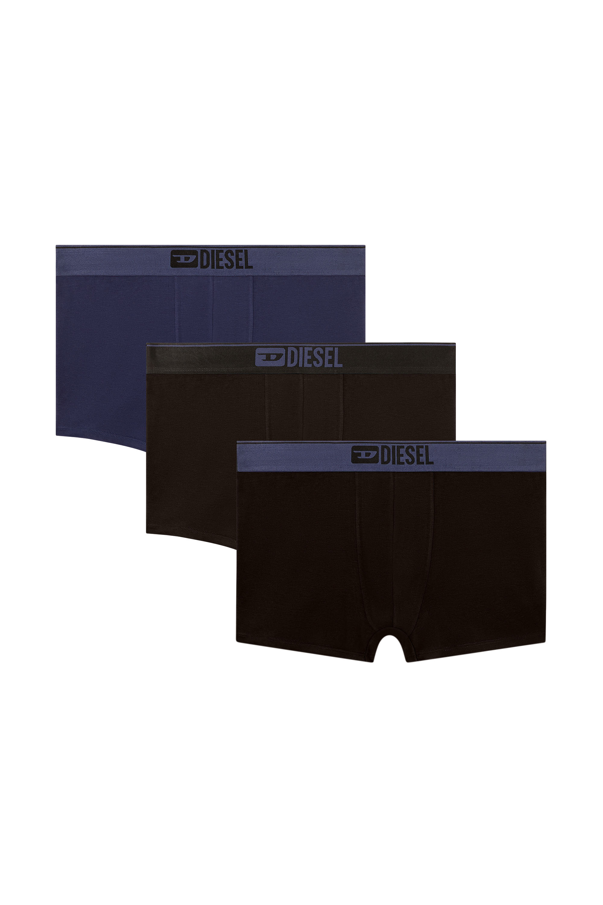 Diesel - UMBX-DAMIENTHREEPACK, Man's Three-pack of plain boxer in Multicolor/Black - 1