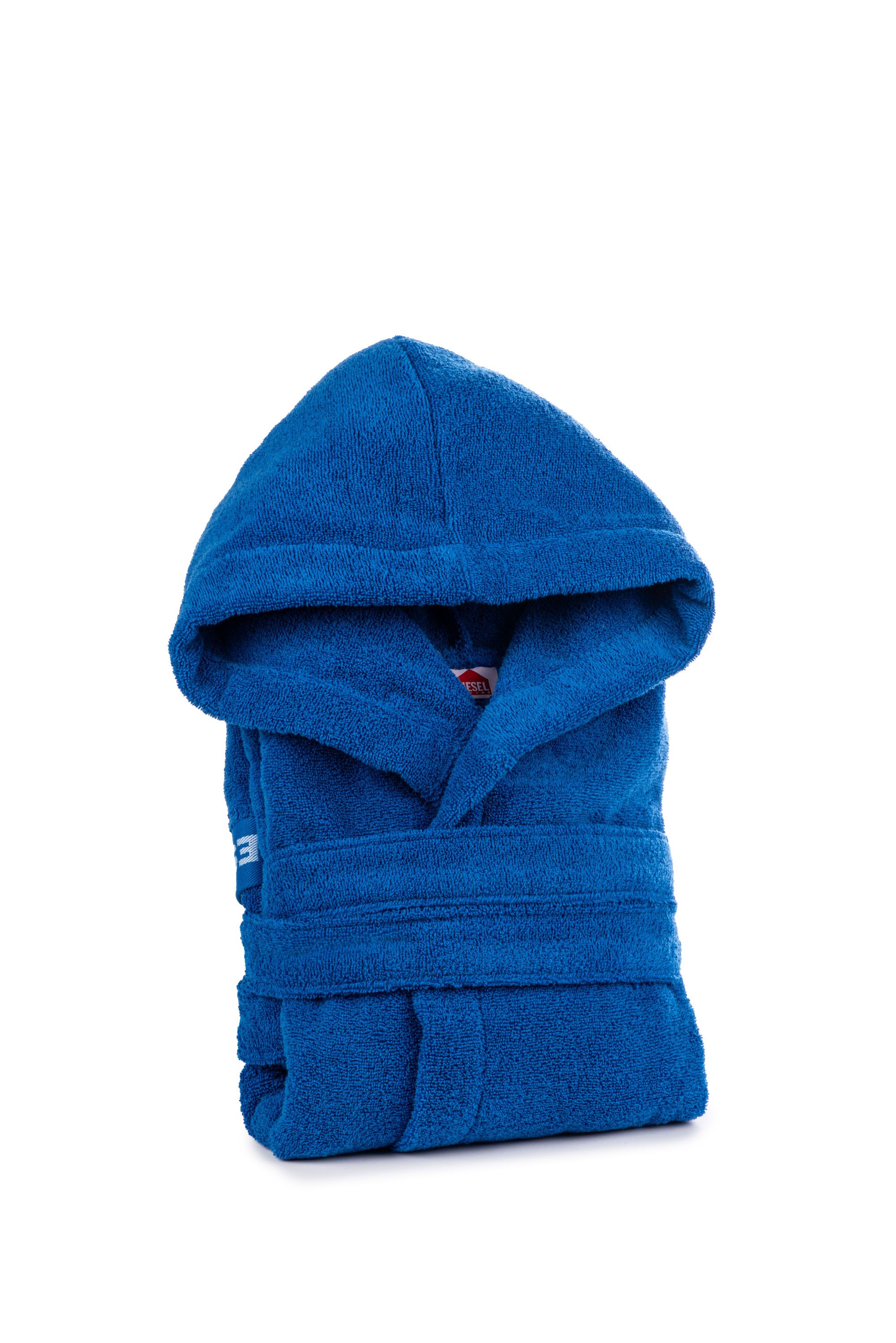 1015102 LOGO-COTTON BATHROBE SIZE S BLUE