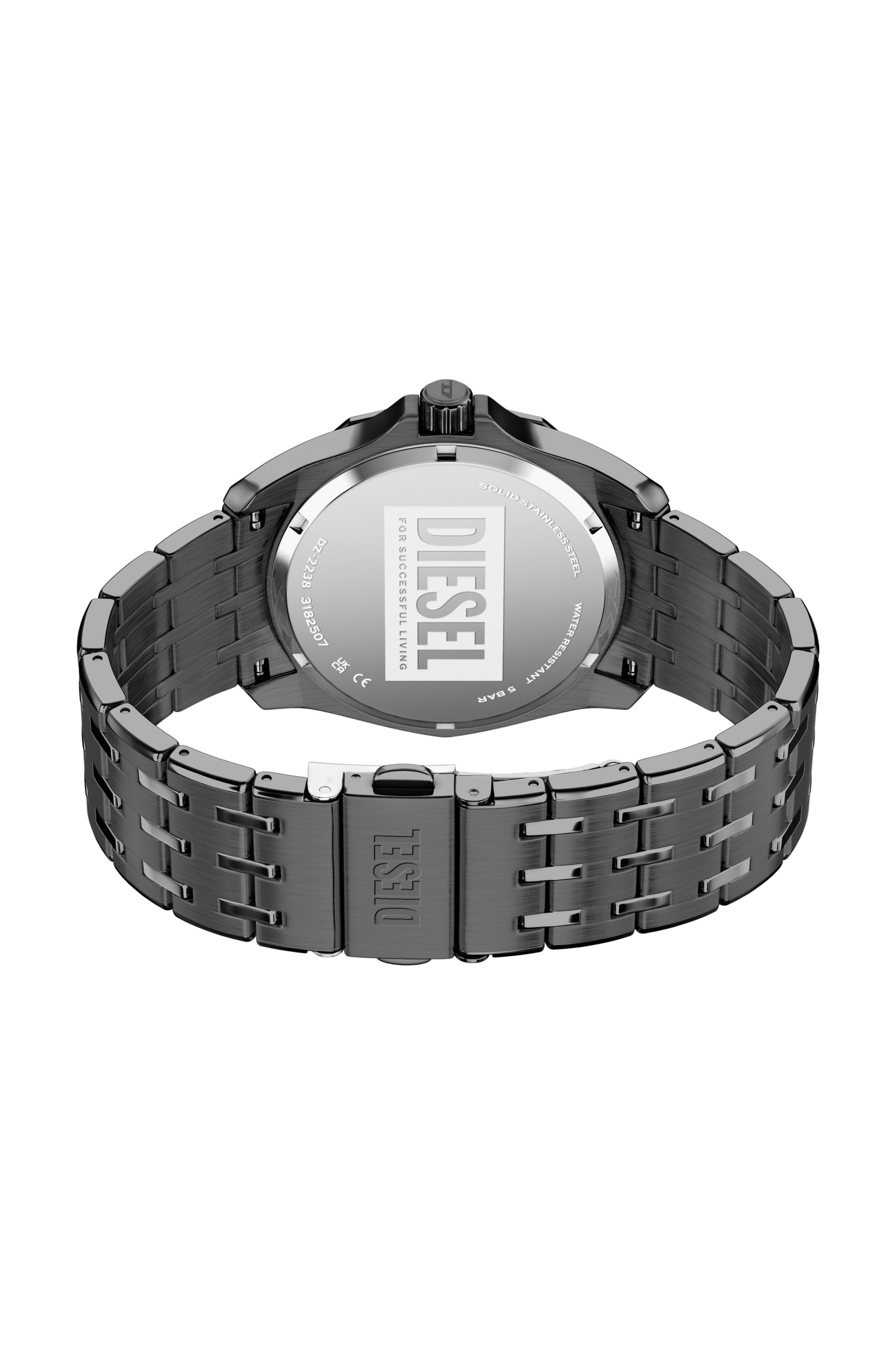 Diesel - DZ2238 WATCH, Man's Stinger gunmetal stainless steel watch in Dark grey - 5