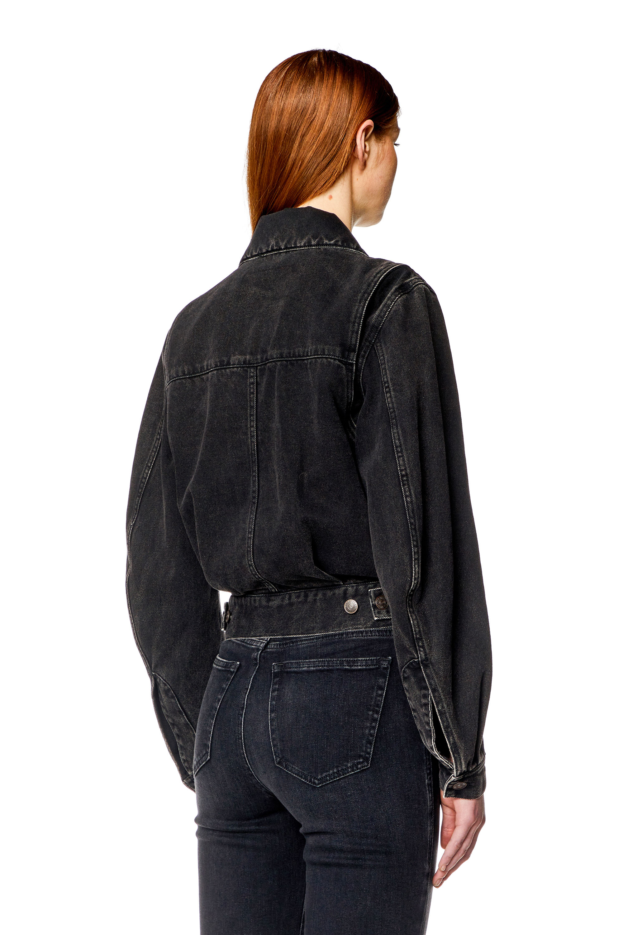 Diesel - DE-TRACY BOMBER JACKET, Black/Dark grey - Image 4