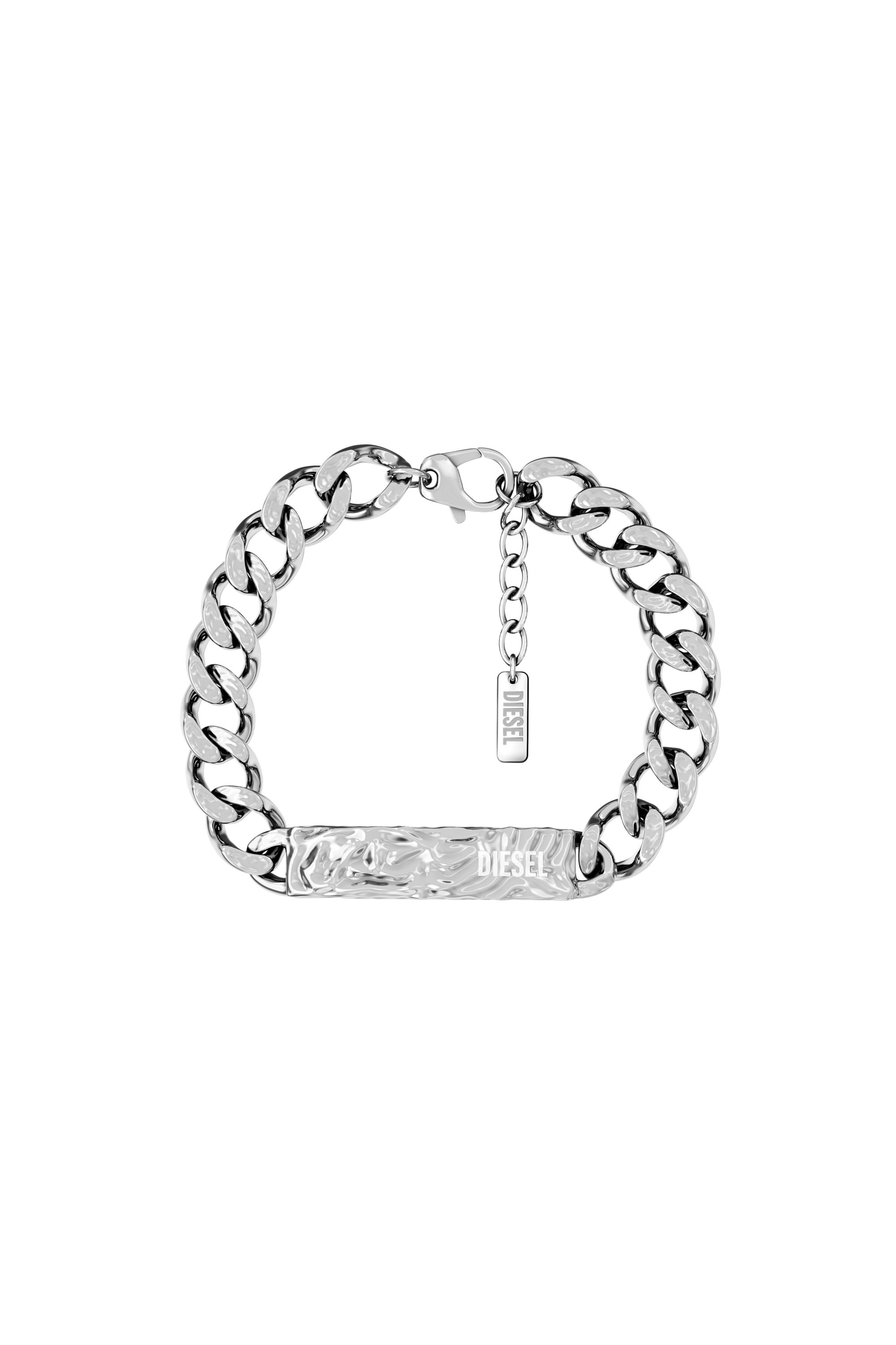 Diesel - DX1732040, Unisex's Stainless Steel ID Bracelet in Silver - 1