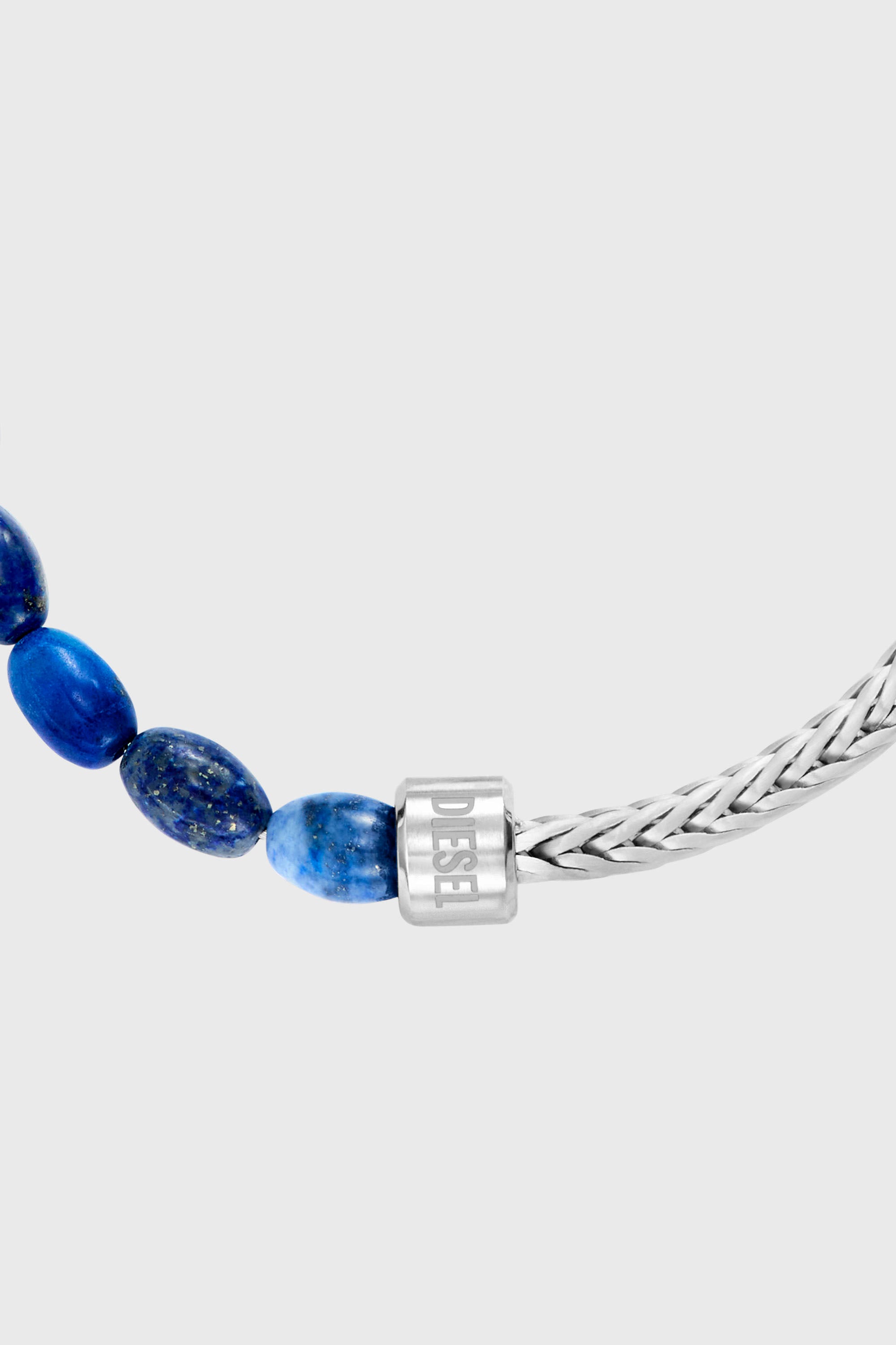 Diesel - DX1713040, Unisex's Lapis Beaded Bracelet in Silver/Blue - 3