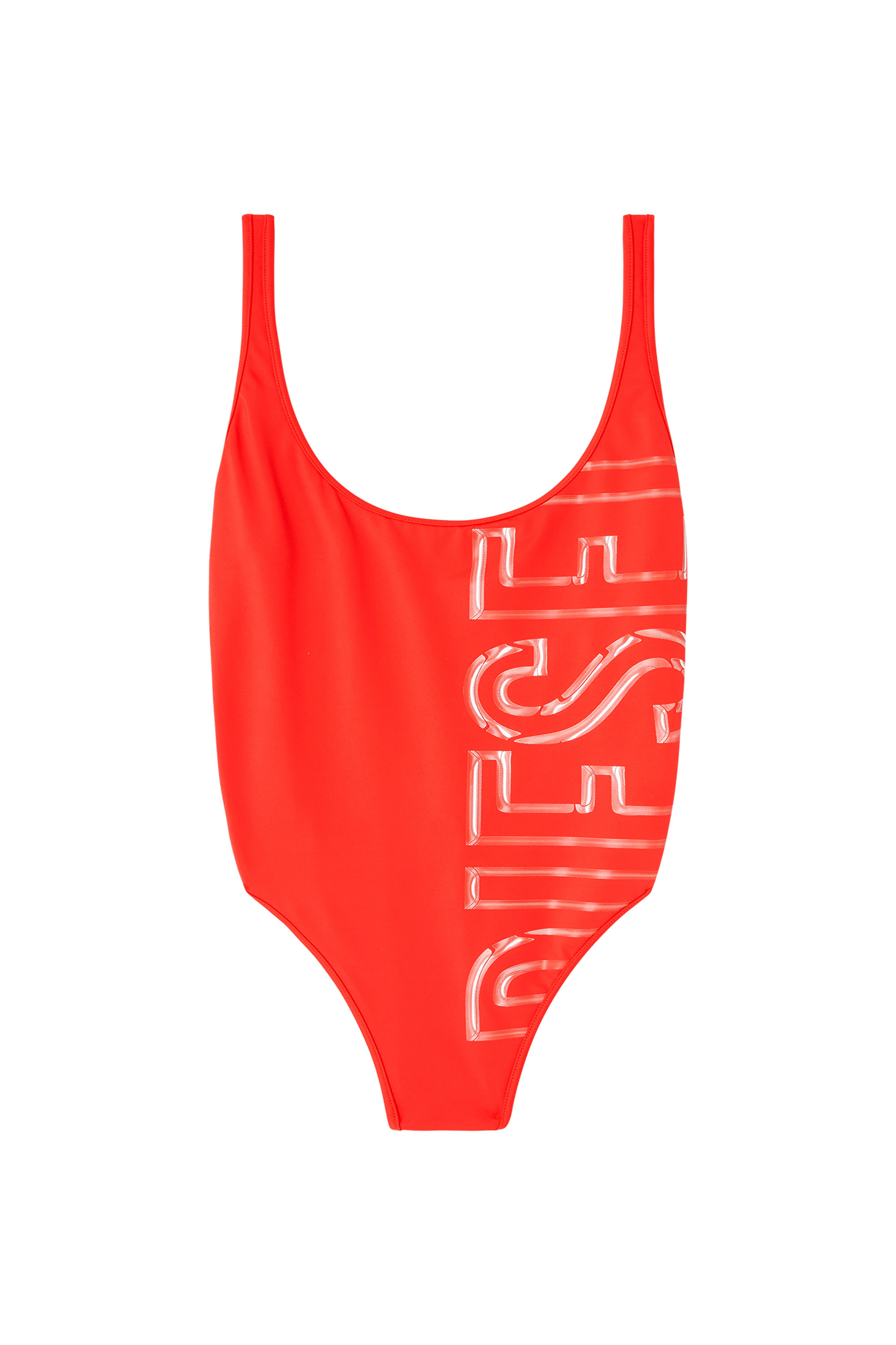 Diesel - PAMELA-D-CORE, Woman's Swimsuit with logo print in Red - 4