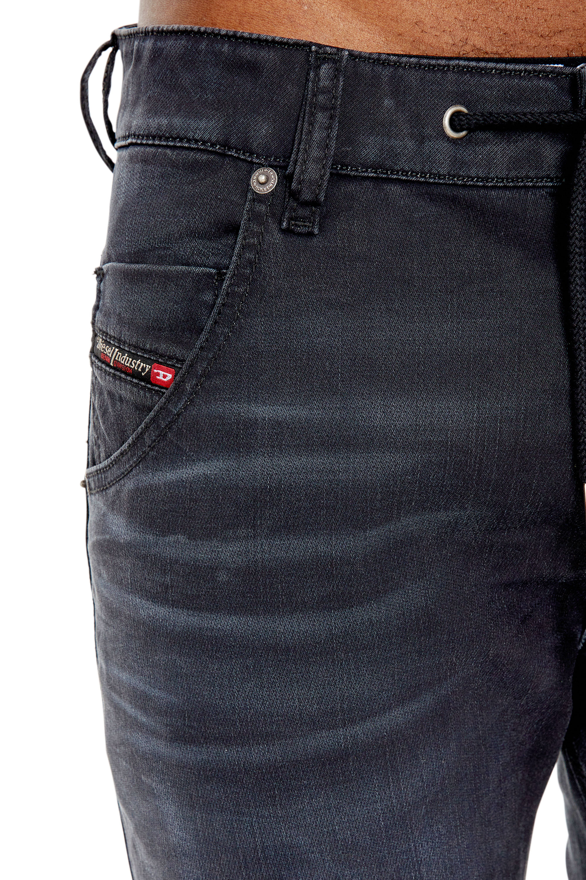 Diesel - Krooley JoggJeans® 068CQ Tapered, Black/Dark grey - Image 3