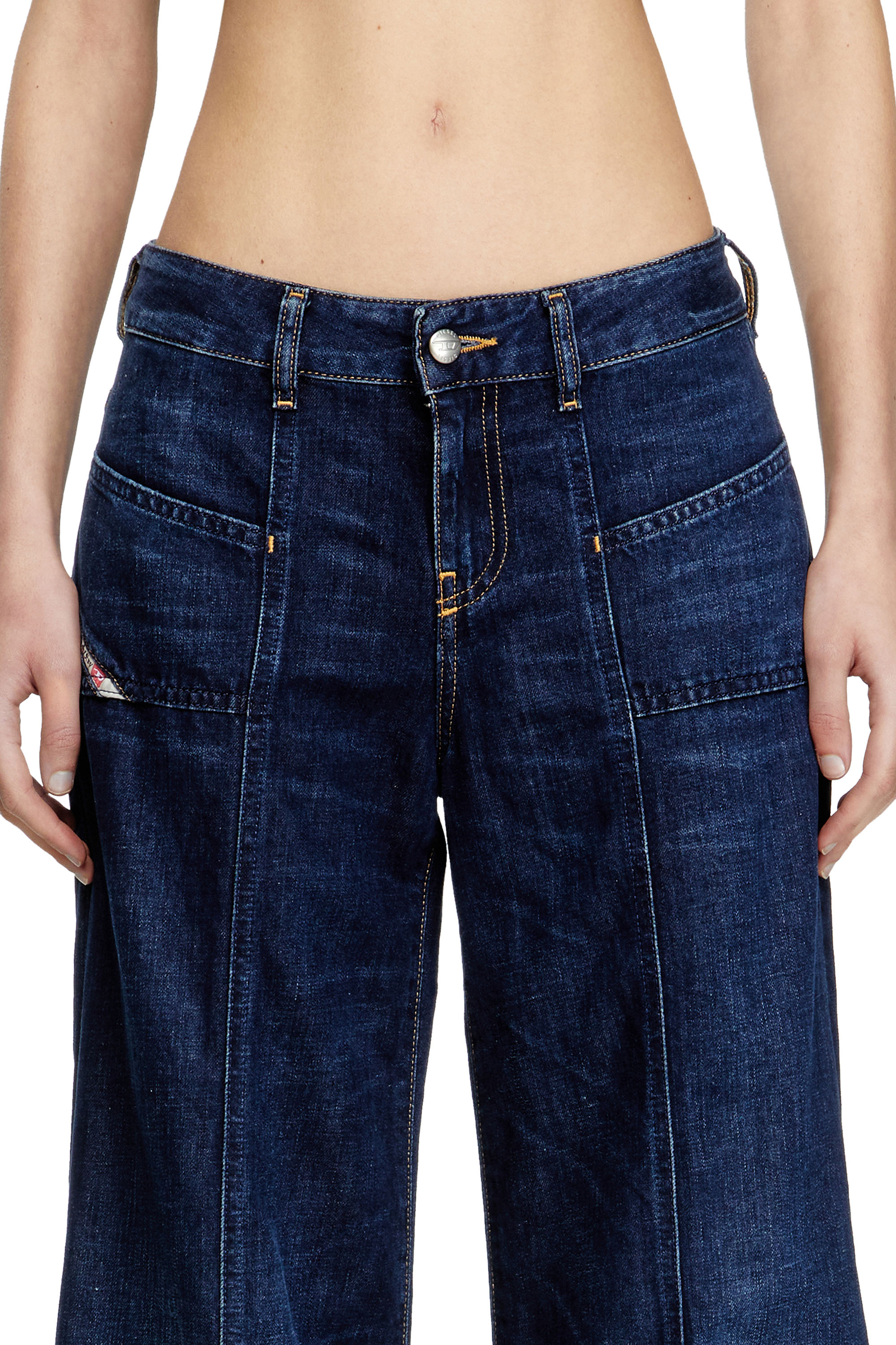 Flare Jeans D-Akii 068RA, Dark Blue Diesel - Woman's Flare Jeans D-Akii 068RA, Dark Blue - 5