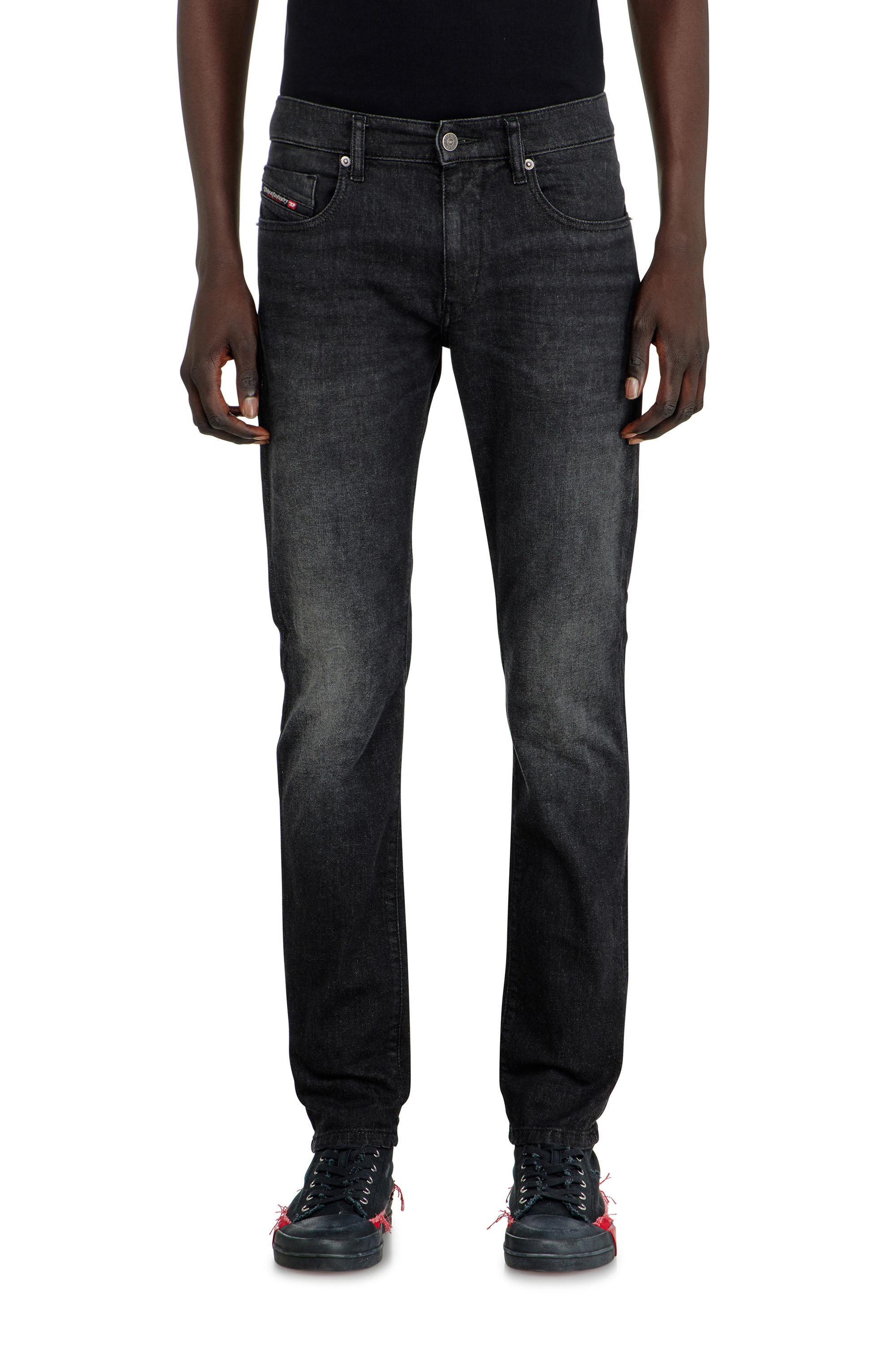 Diesel - Man's Slim Jeans 2019 D-Strukt 0DBDT, Black/Dark grey - 1