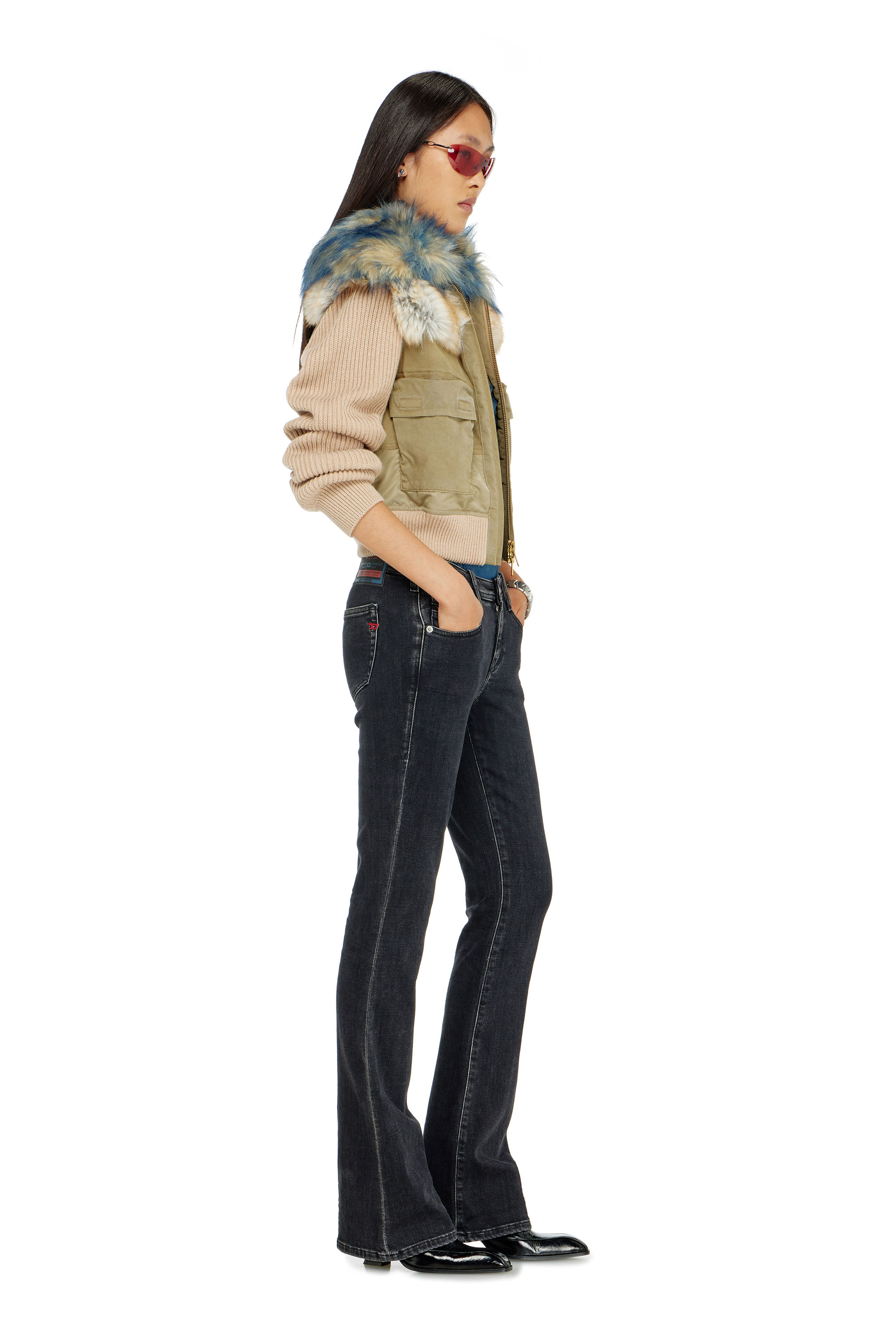 Diesel - Woman's Bootcut Jeans 1969 D-Ebbey 09P75, Black/Dark grey - 4