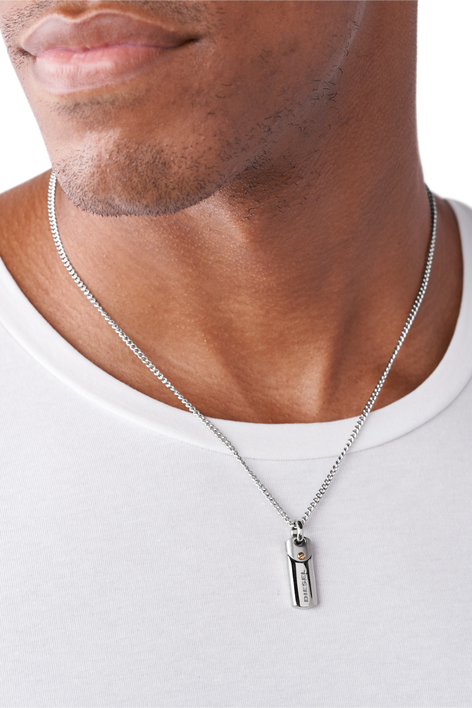 ＤＸ1116 DX111600DJW ネックレス DX1116 Man: Steel dog tag pendant necklace | Diesel