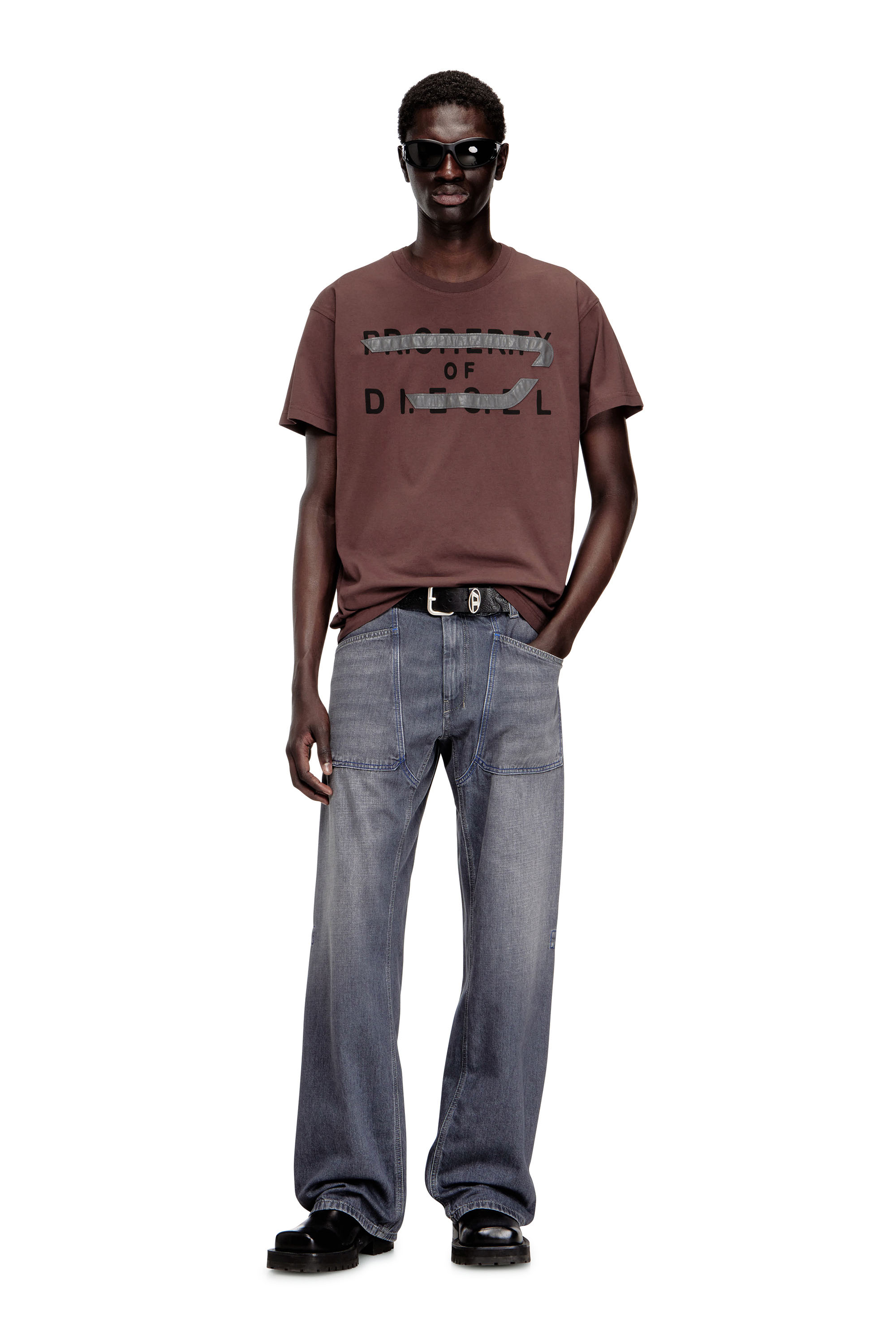 Diesel - T-NORM-V11, Man's Regular T-shirt with D appliqu&eacute; in null - 2
