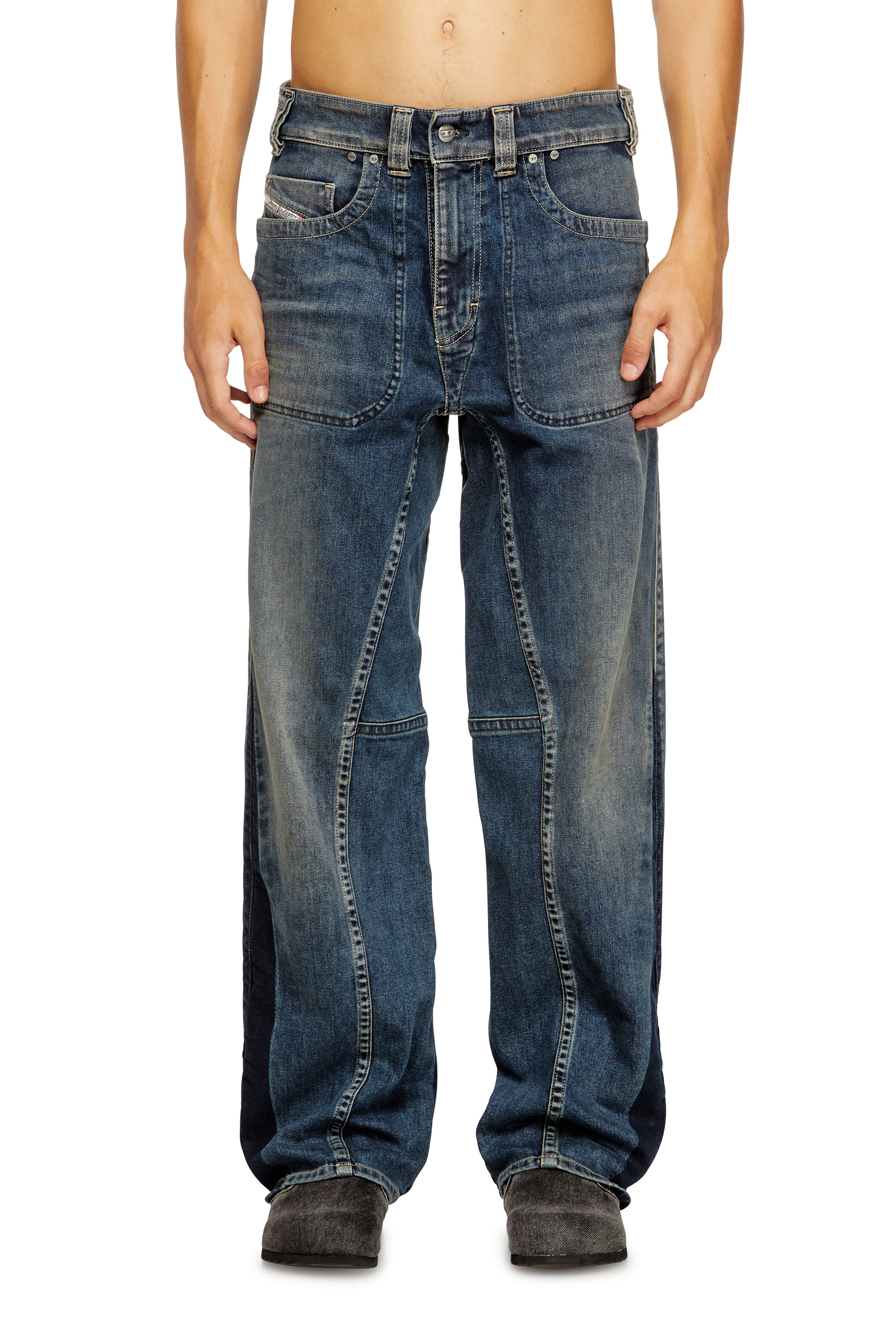 Diesel - Man's Relaxed Jeans 2001 D-Macro 09J06, Medium blue - 1