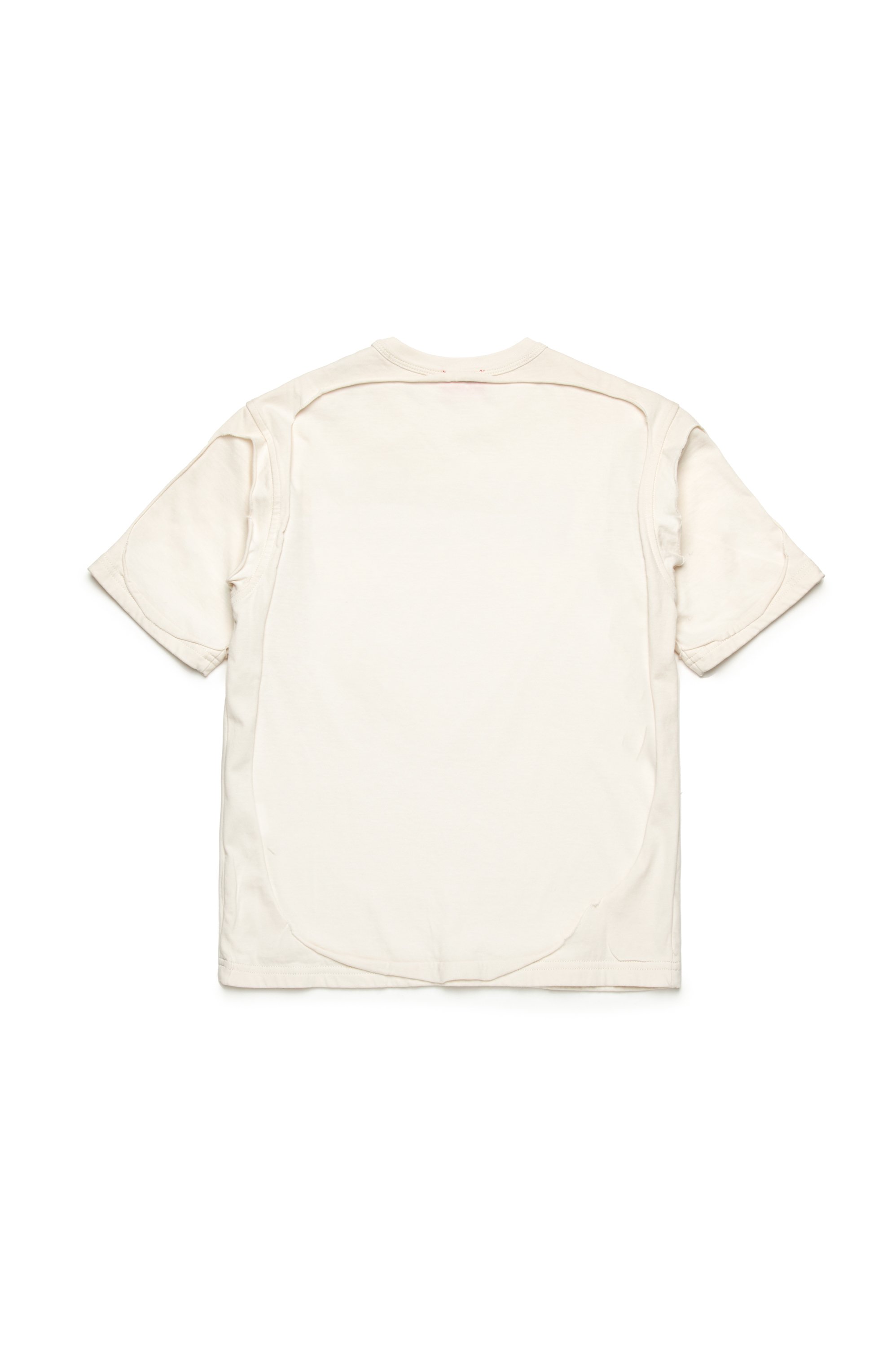 Diesel - TBOXTDBL OVER, Man's Peel-off T-shirt with dégradé logo in White - 2