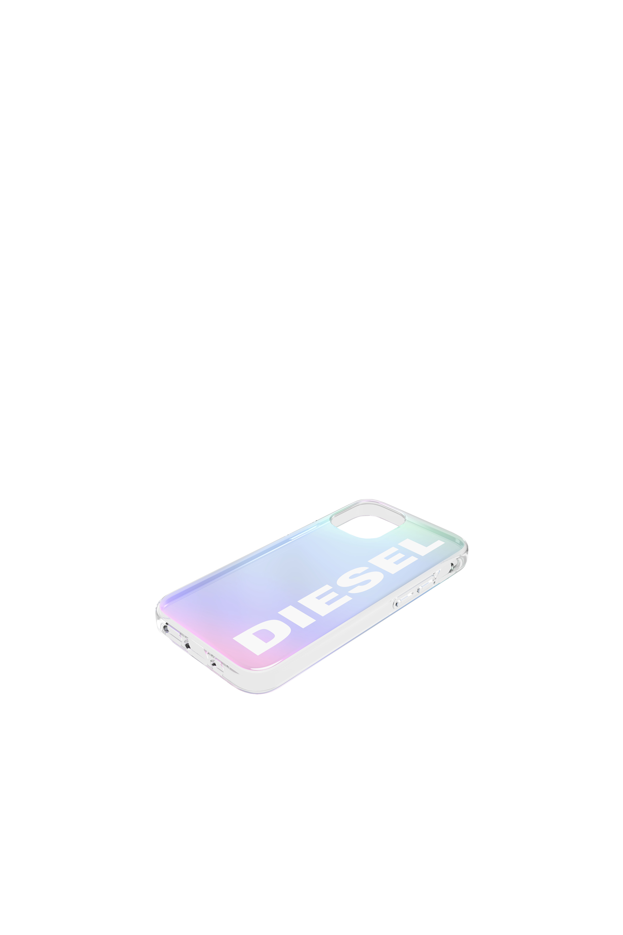 Diesel - 43526 STANDARD CASE, Unisex's Holographic TPU case with white logo for iPhone 12 Mini in Blue/White - 4
