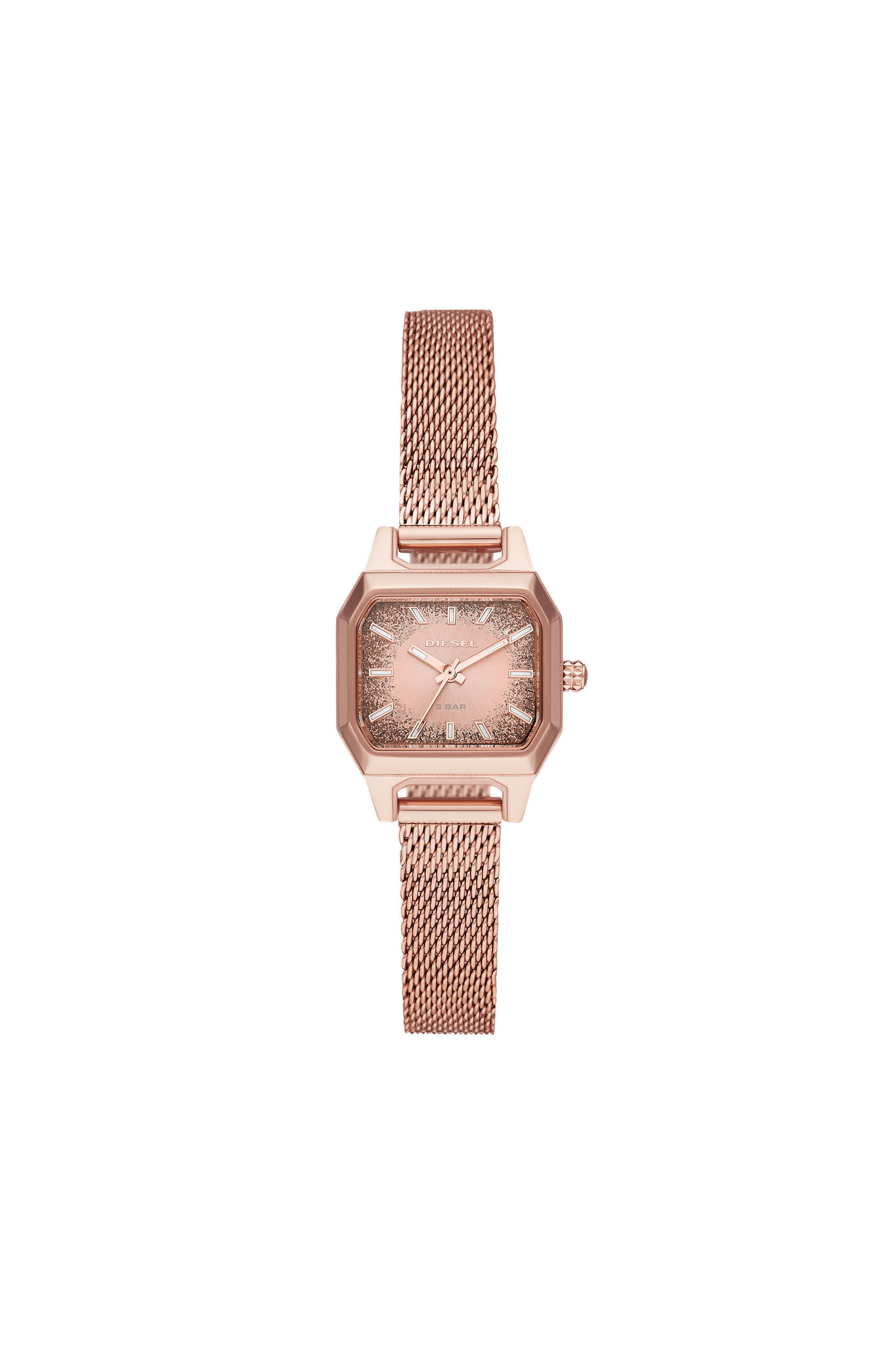 Diesel - DZ5593, Woman's Callie three-hand rose gold-tone stainless steel watch in Pink - 1