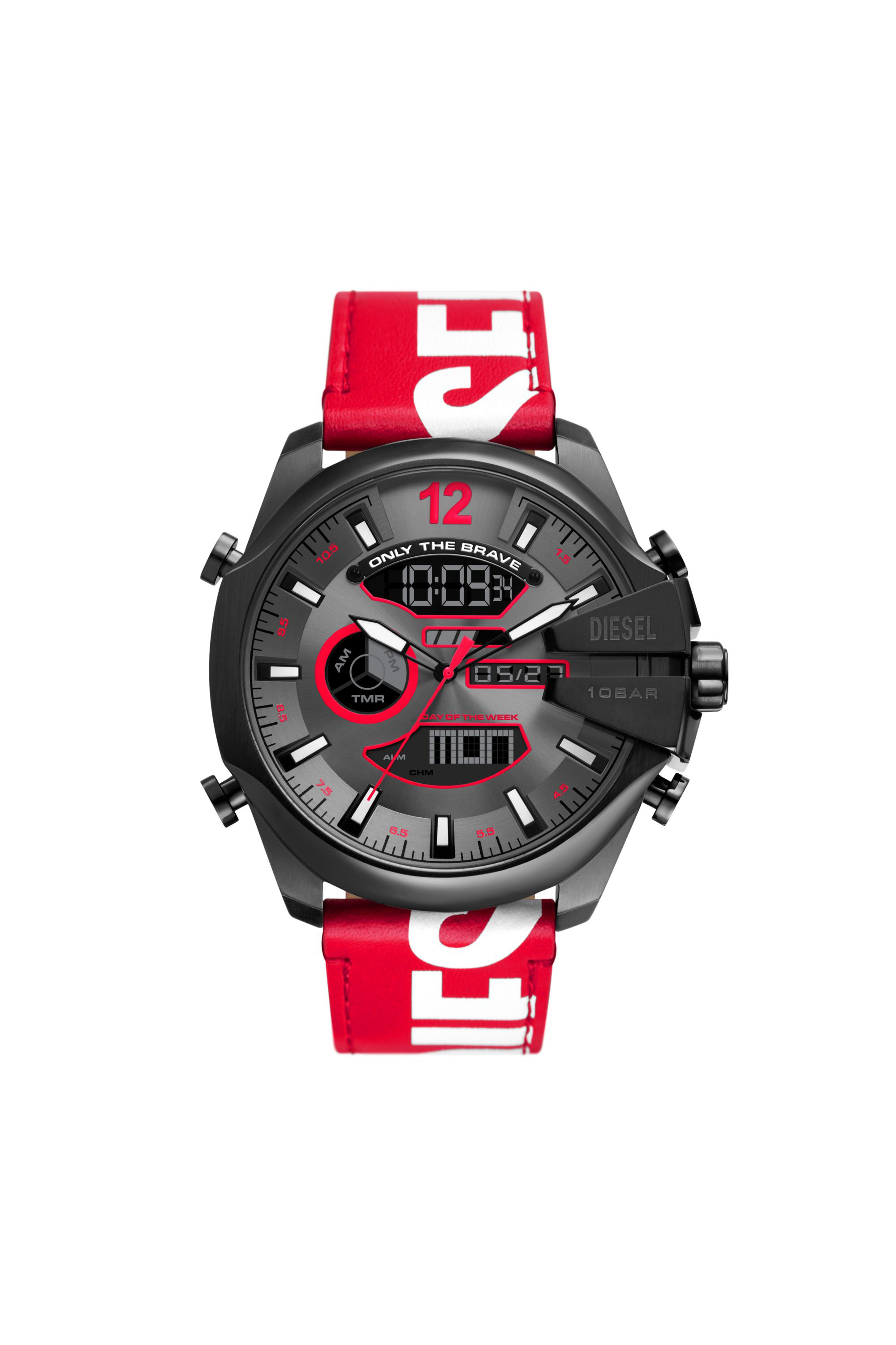 DZ4548 Man: Mega Chief analog-digital black silicone watch | Diesel