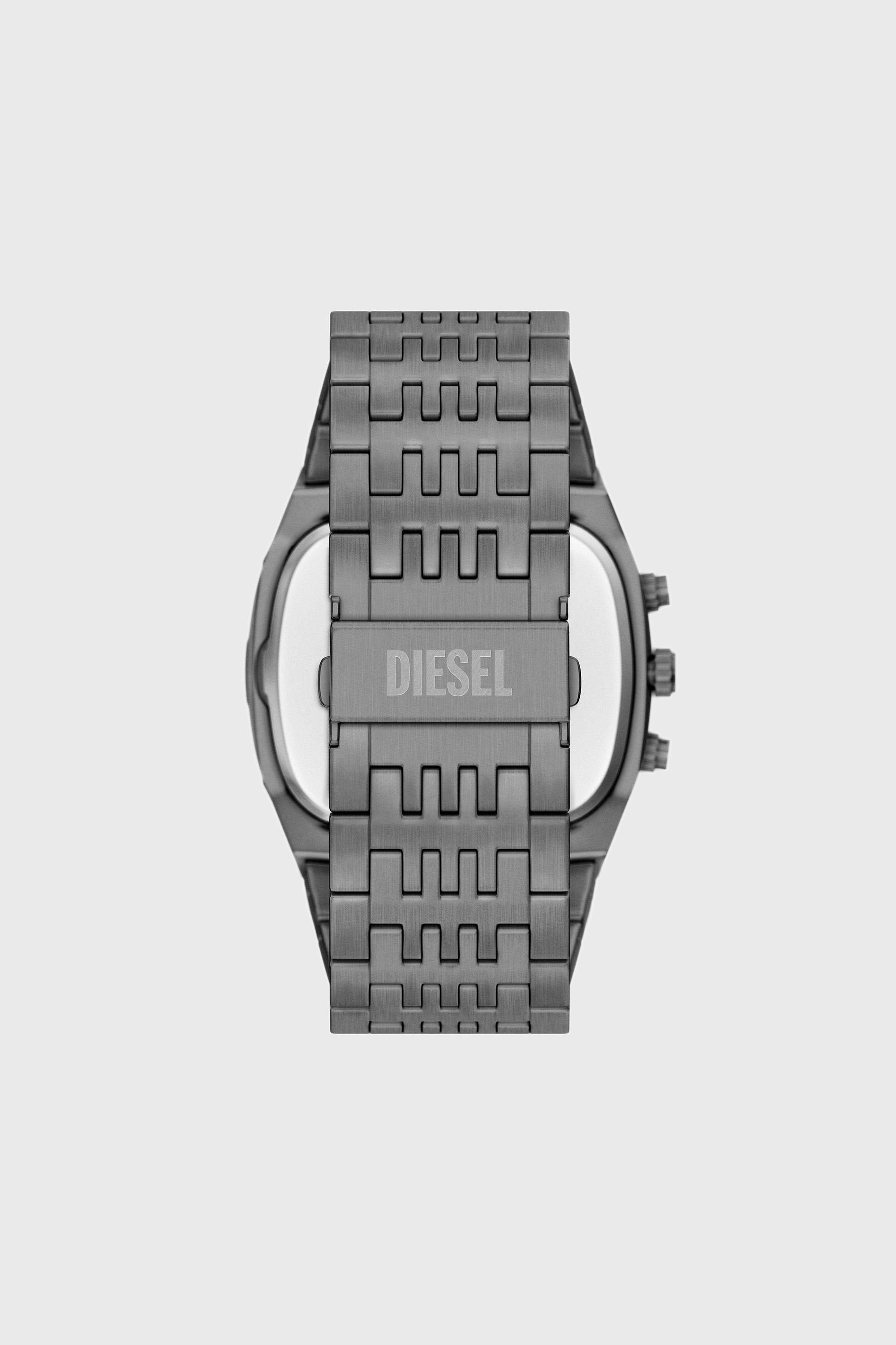 Diesel - DZ4717 WATCH, Man's Spiked Cushion gunmetal stainless steel watch in Dark grey - 2