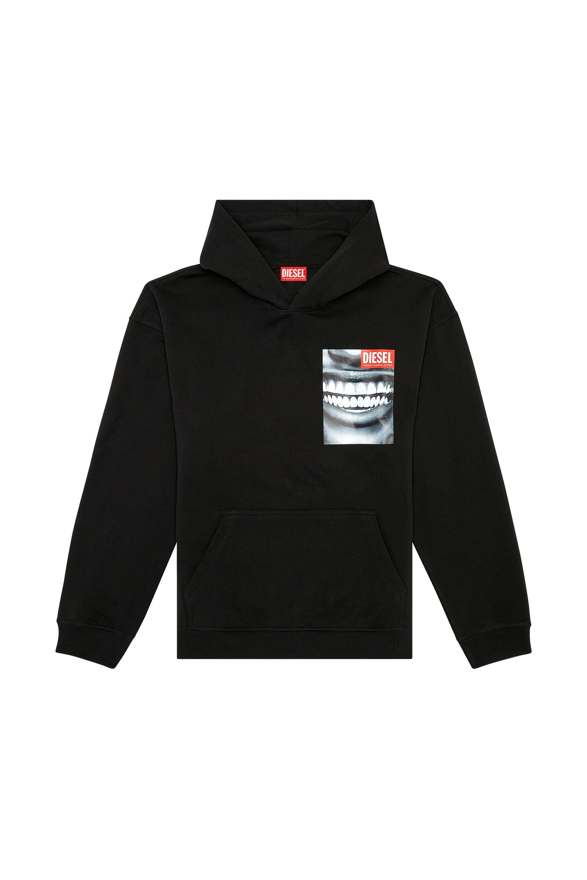 Diesel - S-NABEL-HOOD-FACE, Black - Image 3