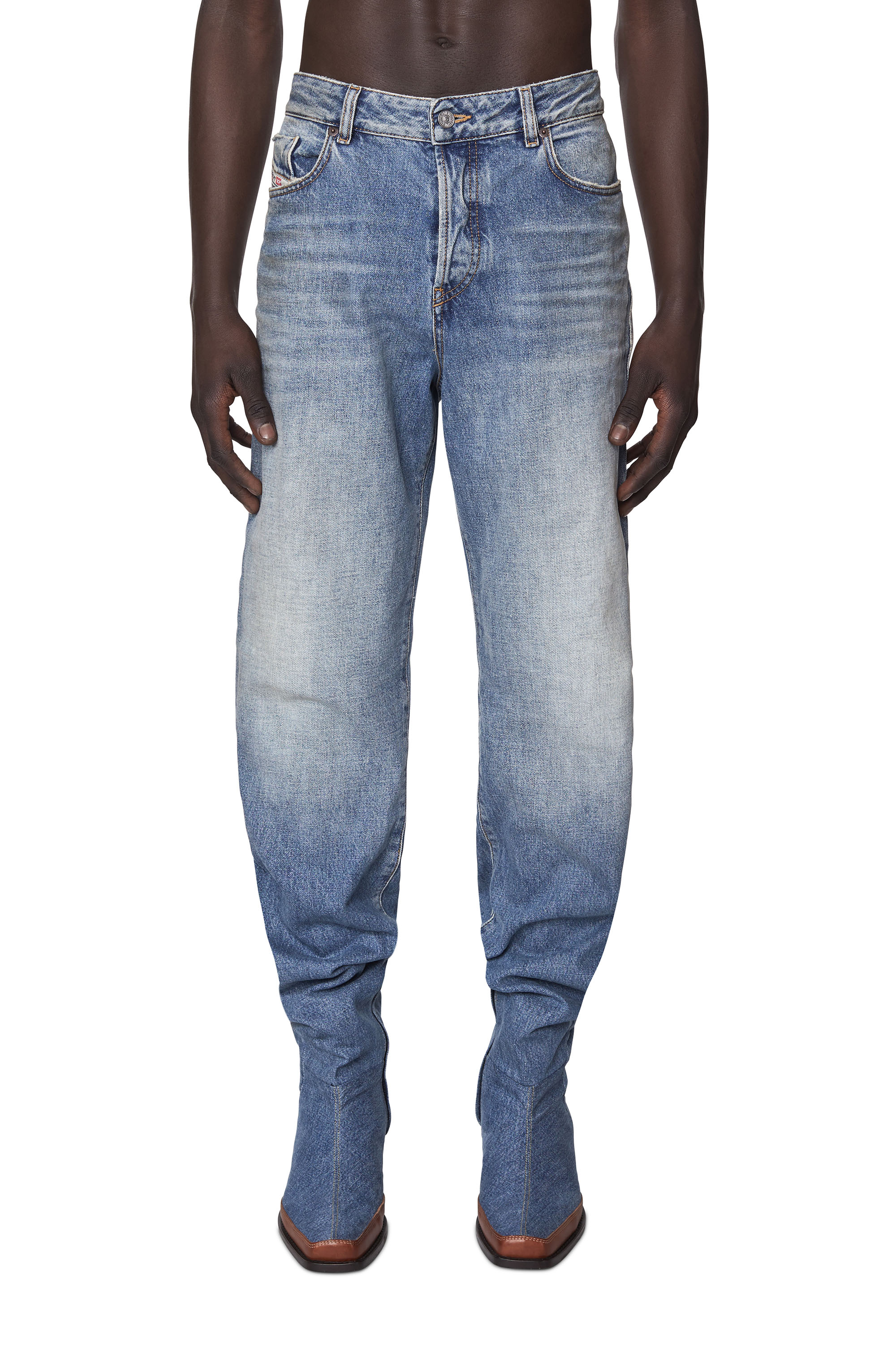 Diesel - 1955 007A7 Straight Jeans, Light Blue - Image 1