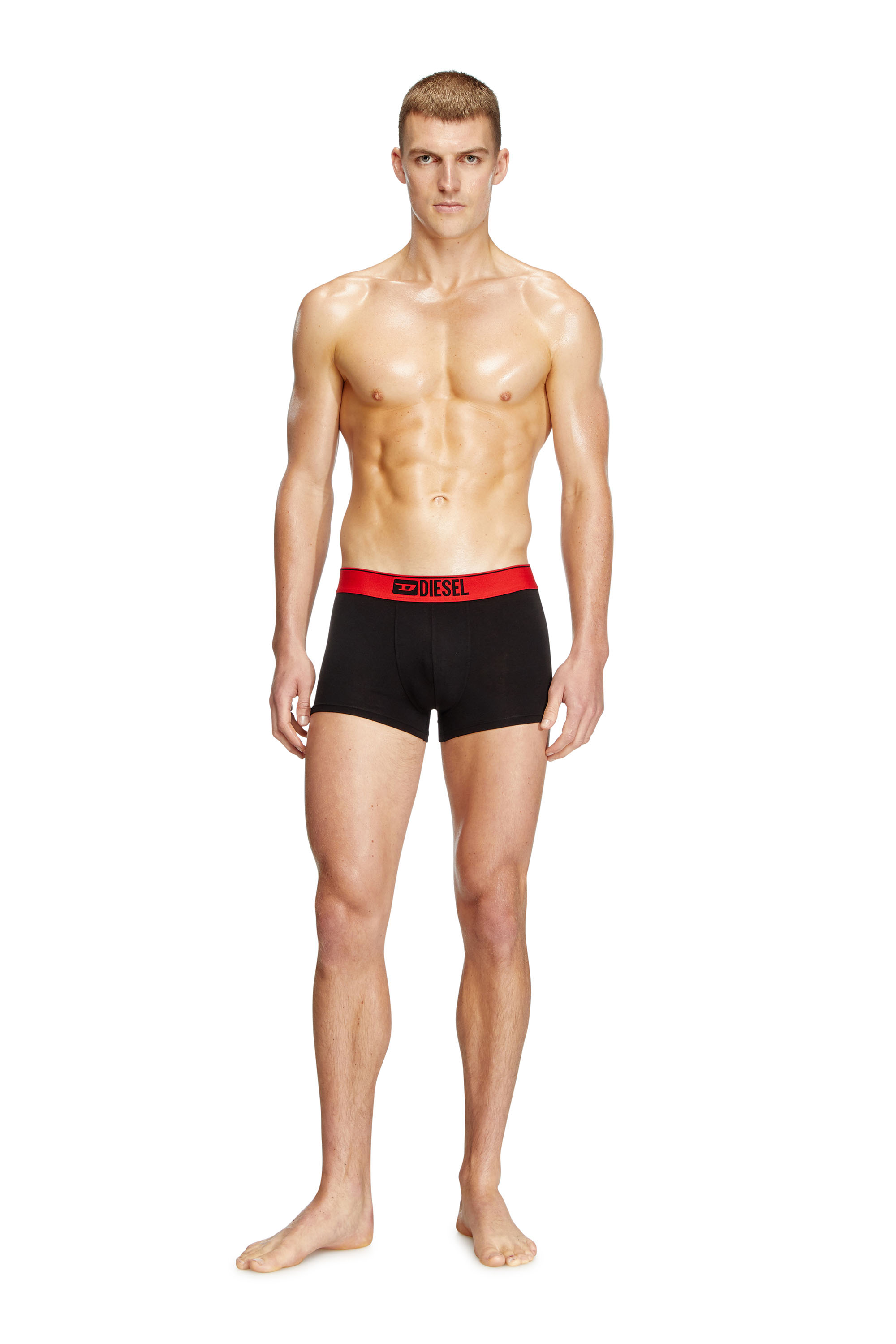 Diesel - UMBX-DAMIENTHREEPACK, Man's Three-pack of plain boxer in Multicolor/Black - 3