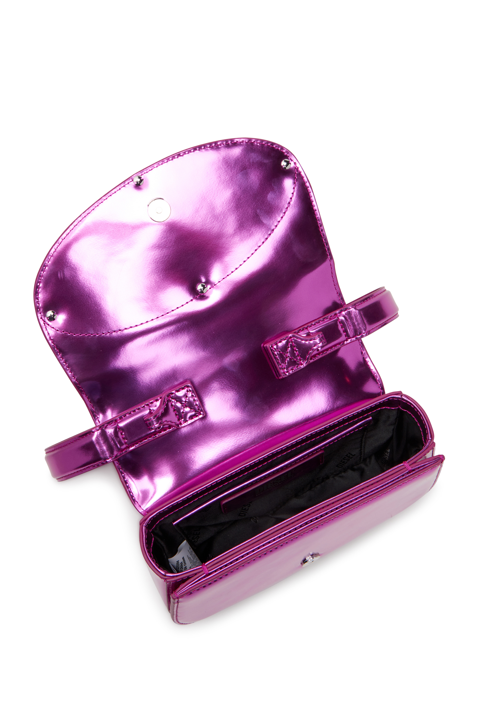 Diesel - 1DR, Woman's 1DR-Iconic shoulder bag in mirrored leather in Hot pink - 3