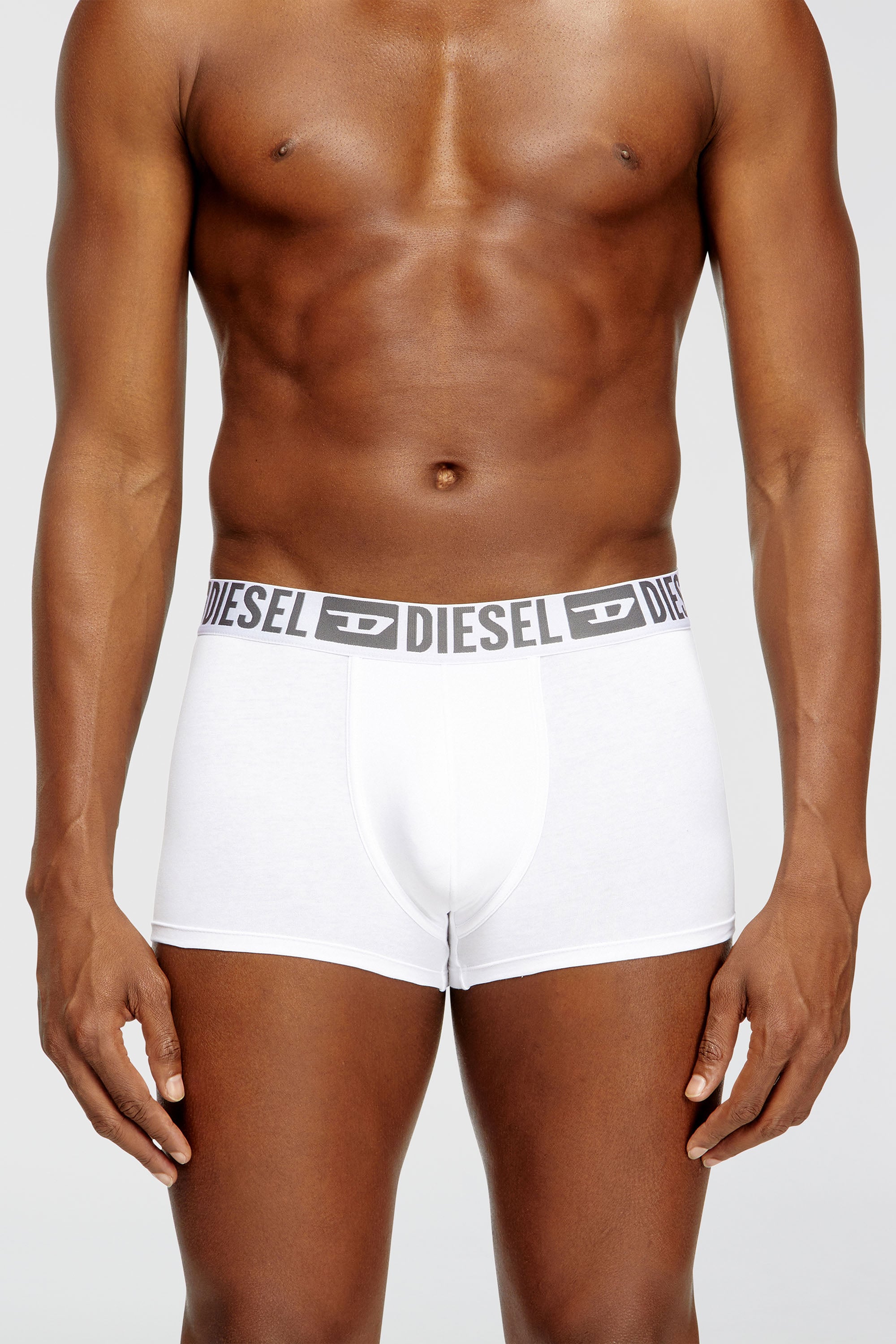 Diesel - MIKE-D-CORE-3PACK, Man's Three-pack of stretch cotton boxer briefs with tonal waistband in White/Black - 2
