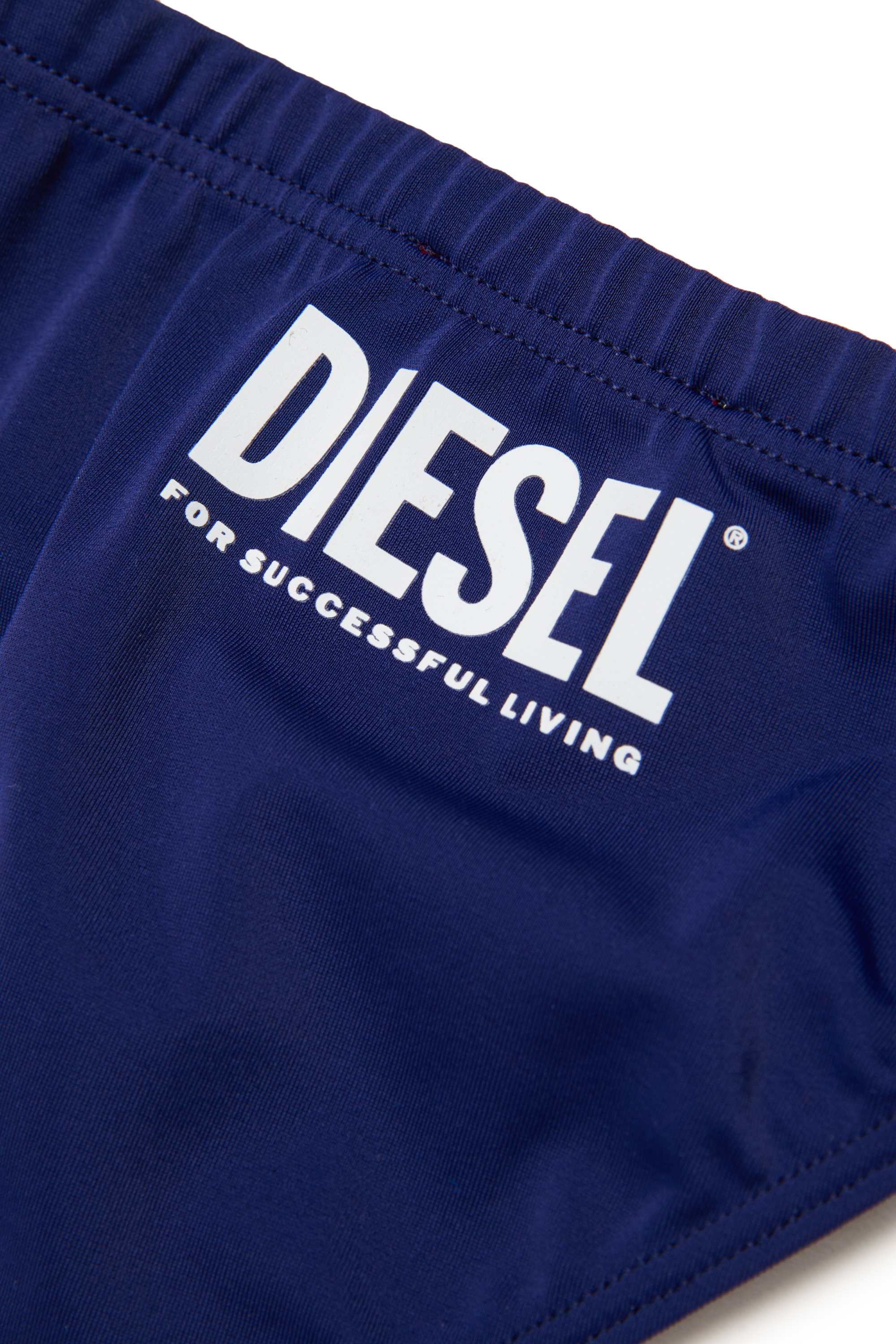 Diesel - MILIB, Man's Swim briefs with Diesel print in Blue - 4
