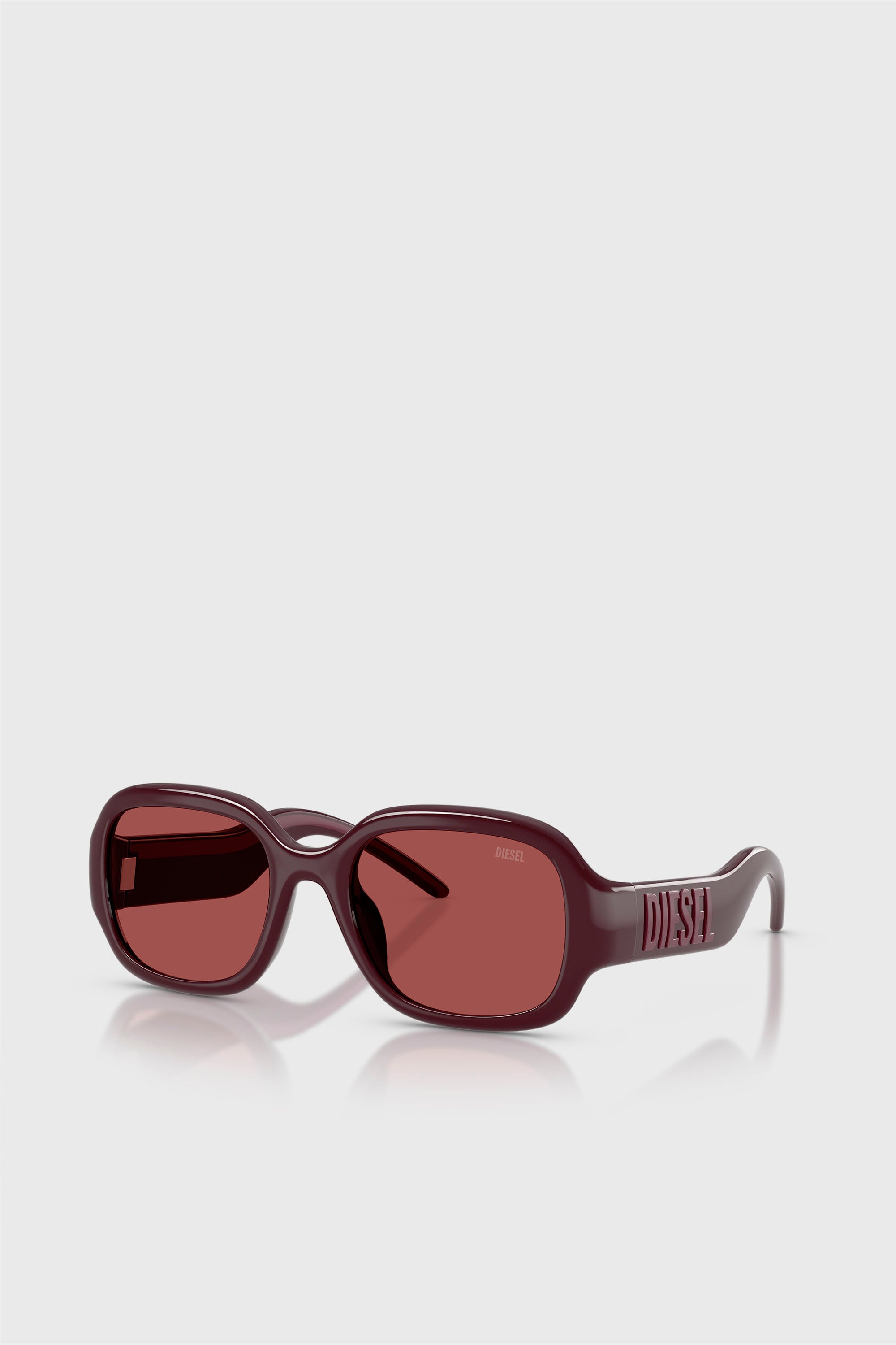 Diesel - 0DL3023U, Unisex's Pillow Sunglasses in Burgundy - 2