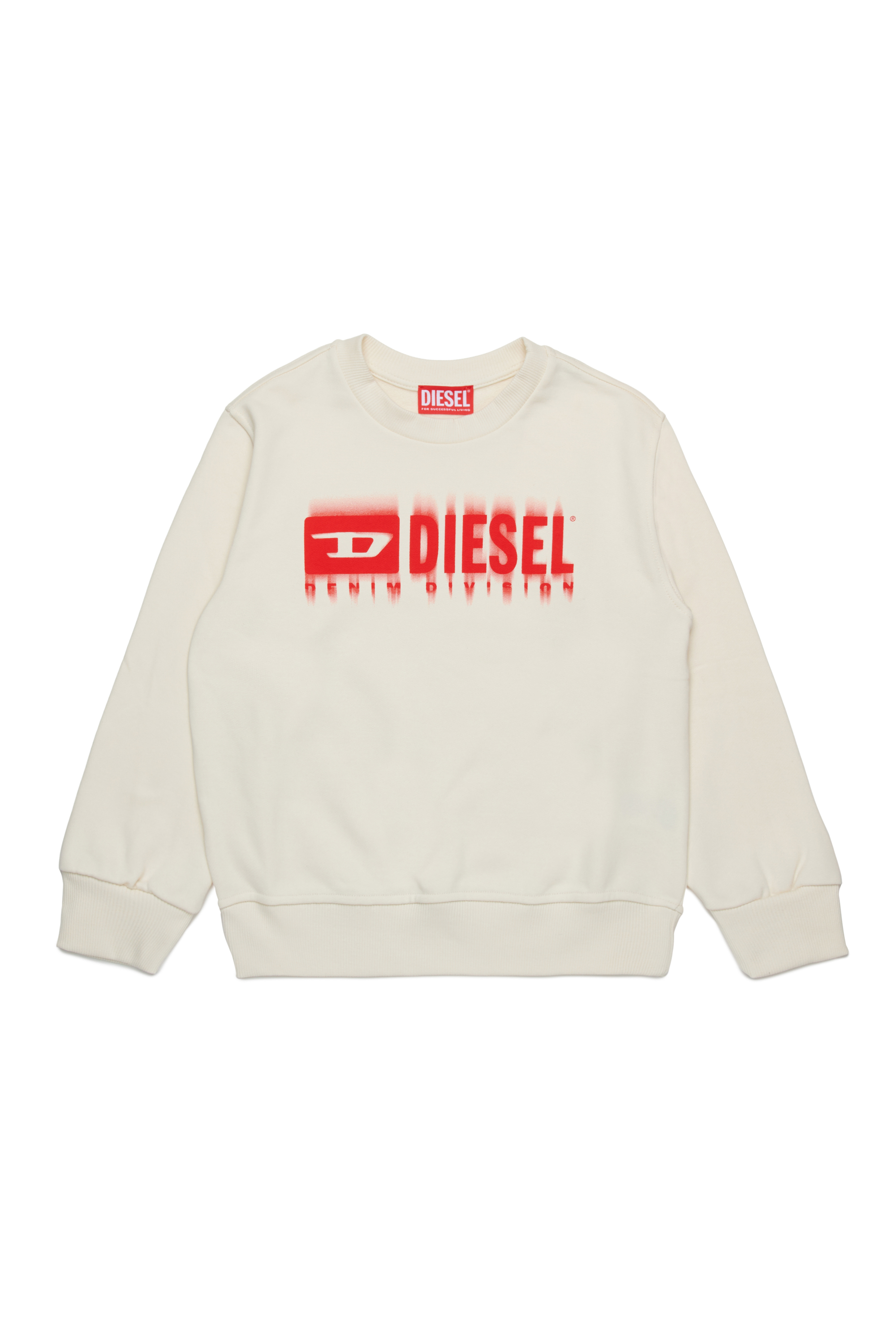 Diesel - SGINNL8 OVER, Man Sweatshirt with smudged logo in White - Image 1